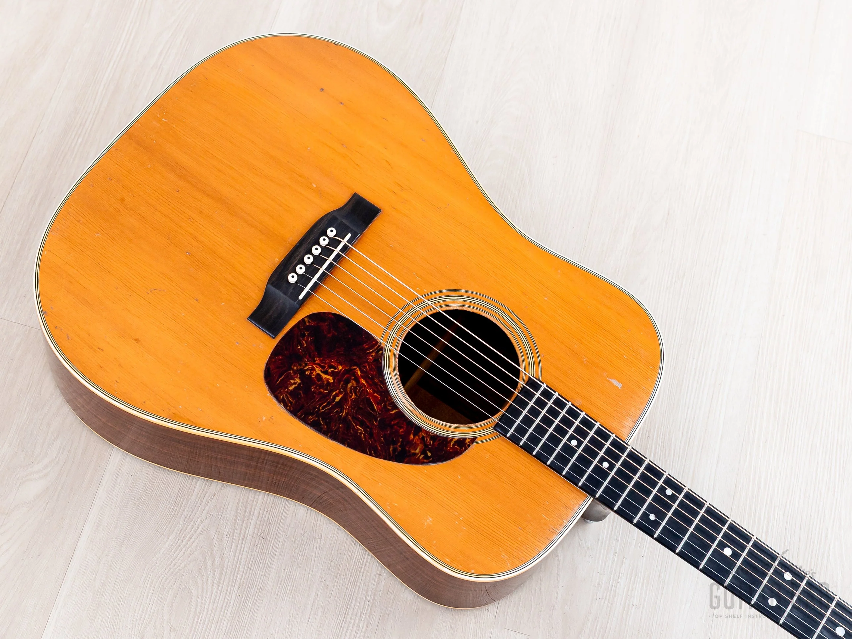 1968 Martin D-28 VIntage Dreadnought Acoustic Guitar, Brazilian Rosewood w/ Case - Image 11