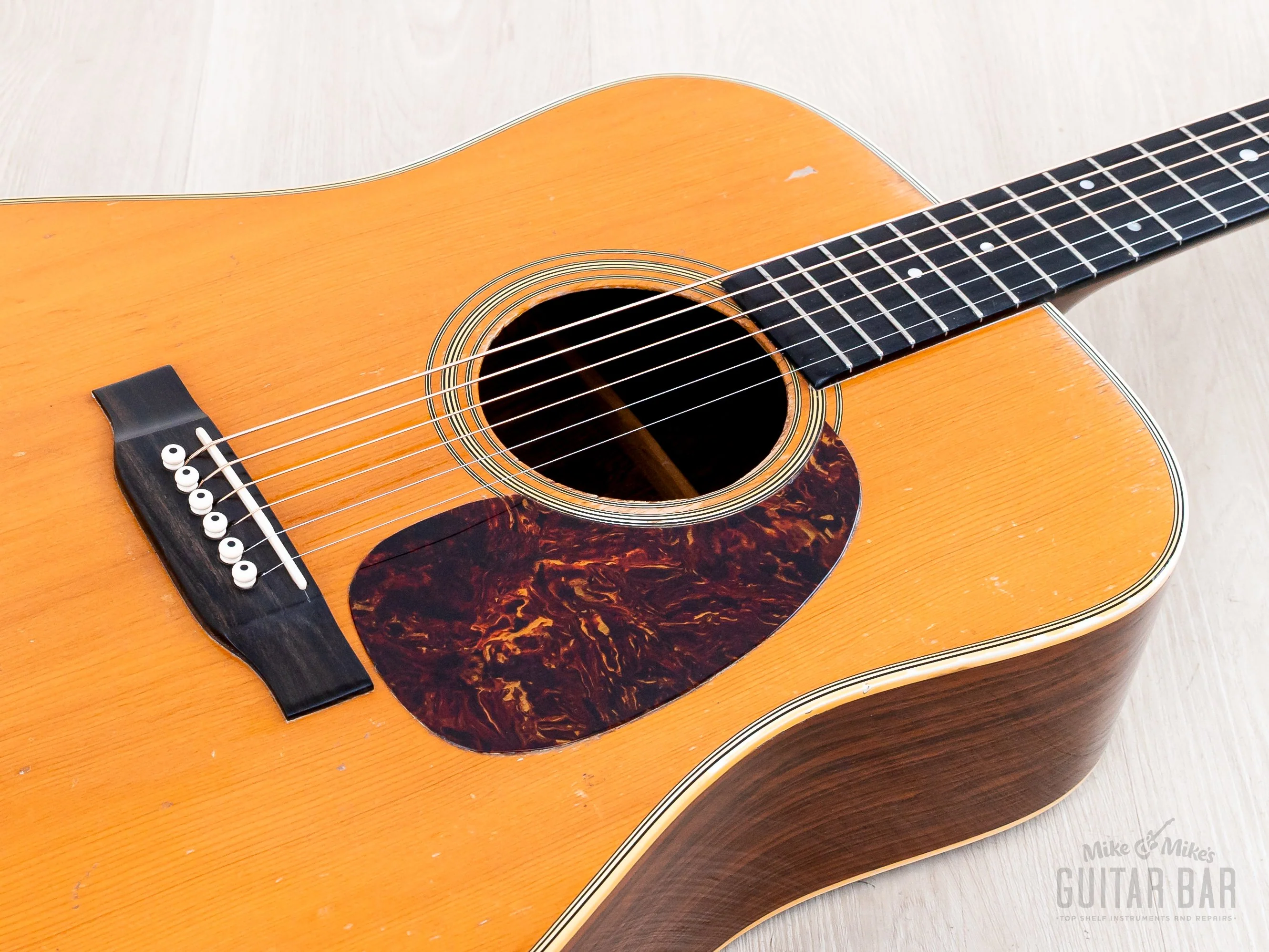 1968 Martin D-28 VIntage Dreadnought Acoustic Guitar, Brazilian Rosewood w/ Case - Image 8