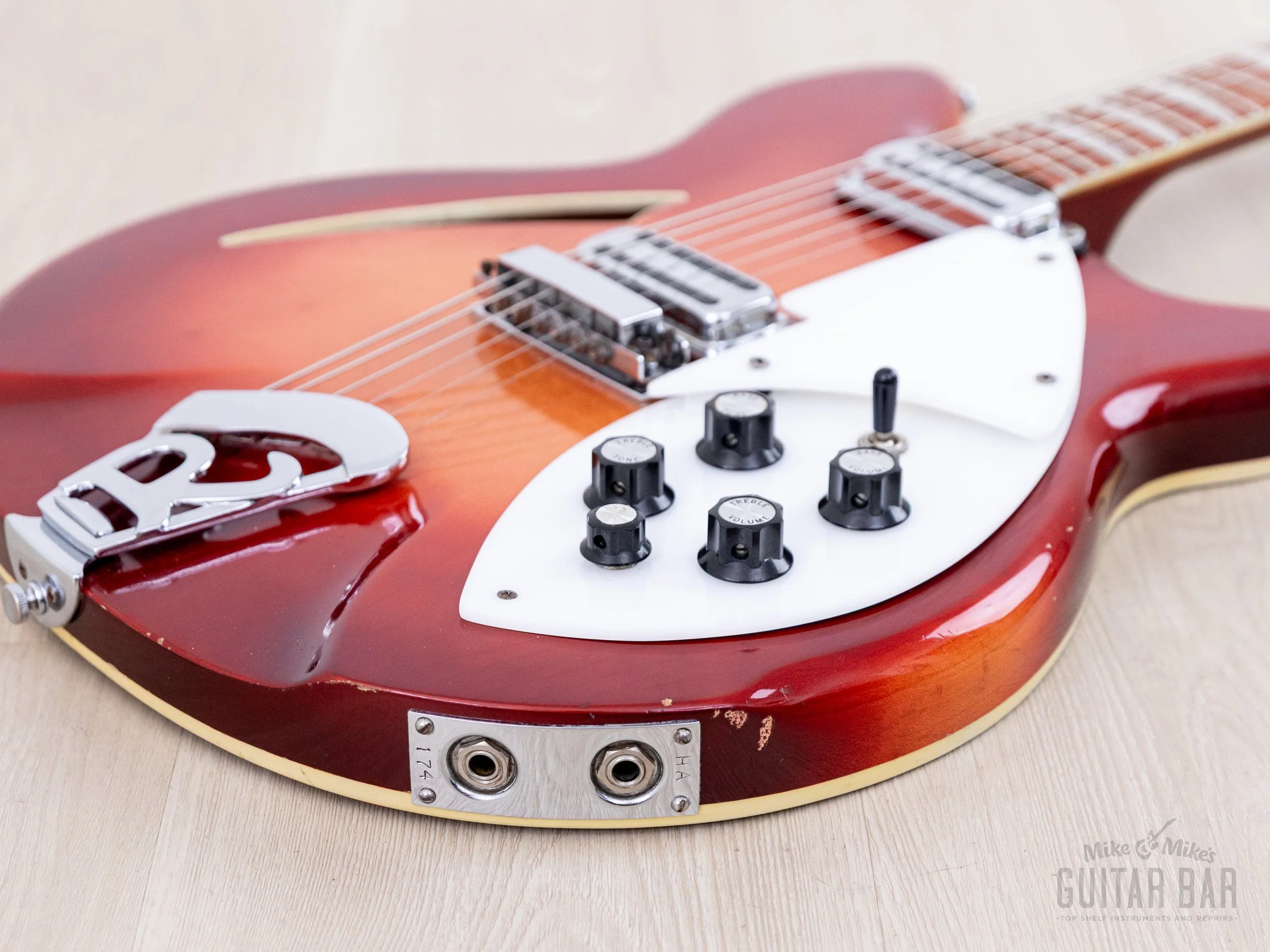 1968 Rickenbacker 360 Fireglo Vintage Semi-Hollow Guitar w/ Case, Toaster Tops - Image 7