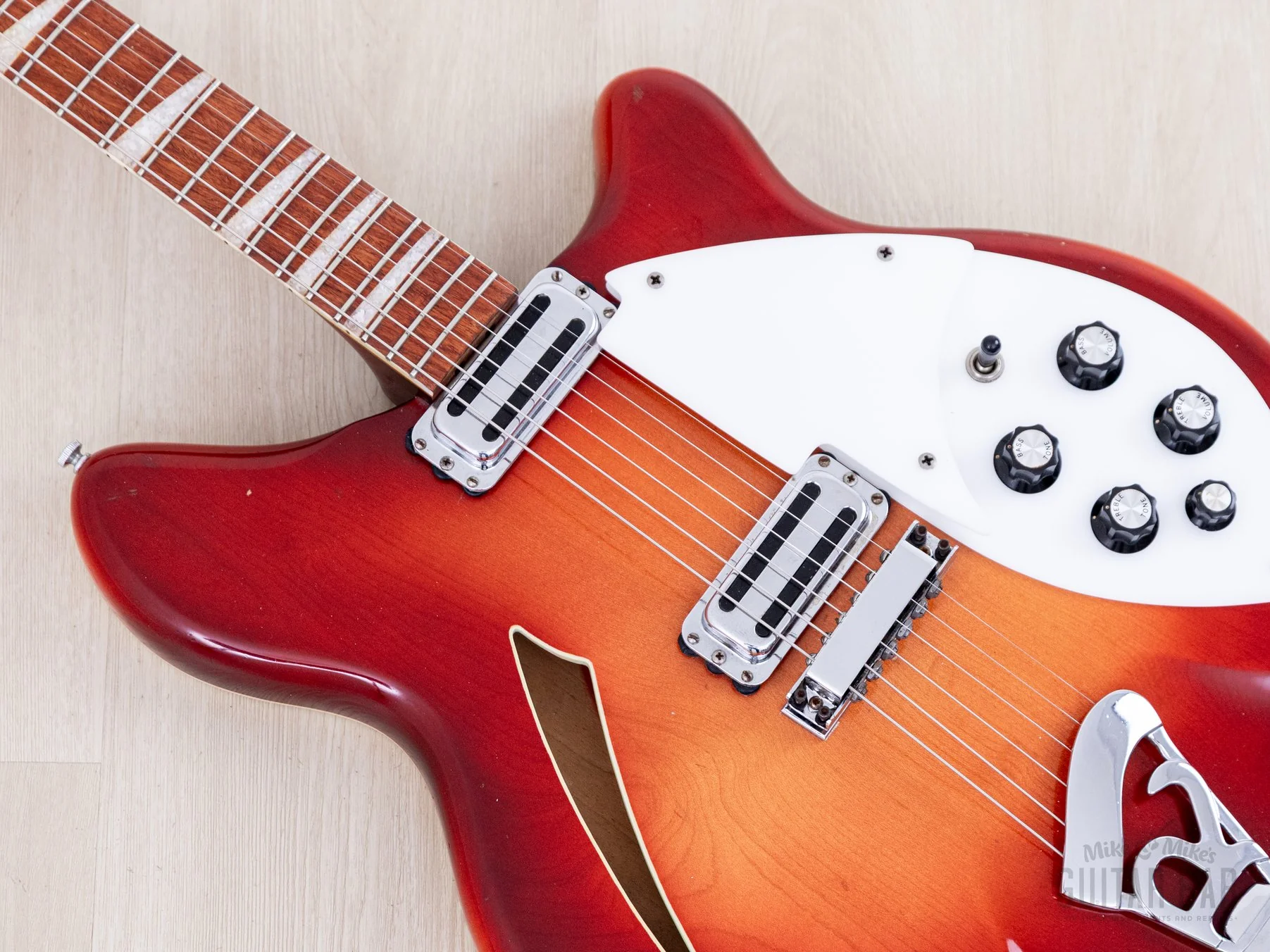 1968 Rickenbacker 360 Fireglo Vintage Semi-Hollow Guitar w/ Case, Toaster Tops - Image 9