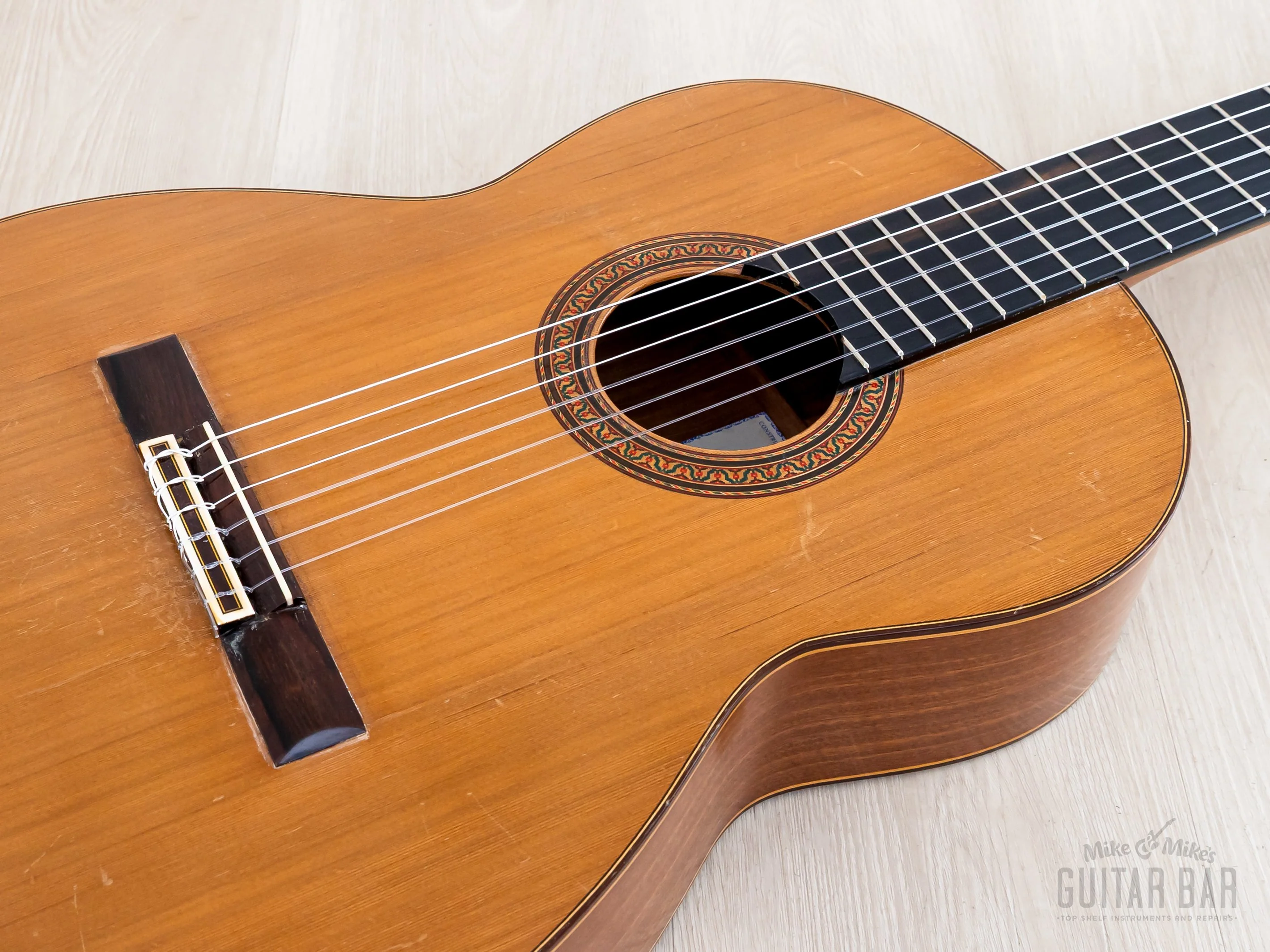 1969 Antonio Marin Montero Vintage Classical Guitar, Cedar + Mahogany w/ Case - Image 7