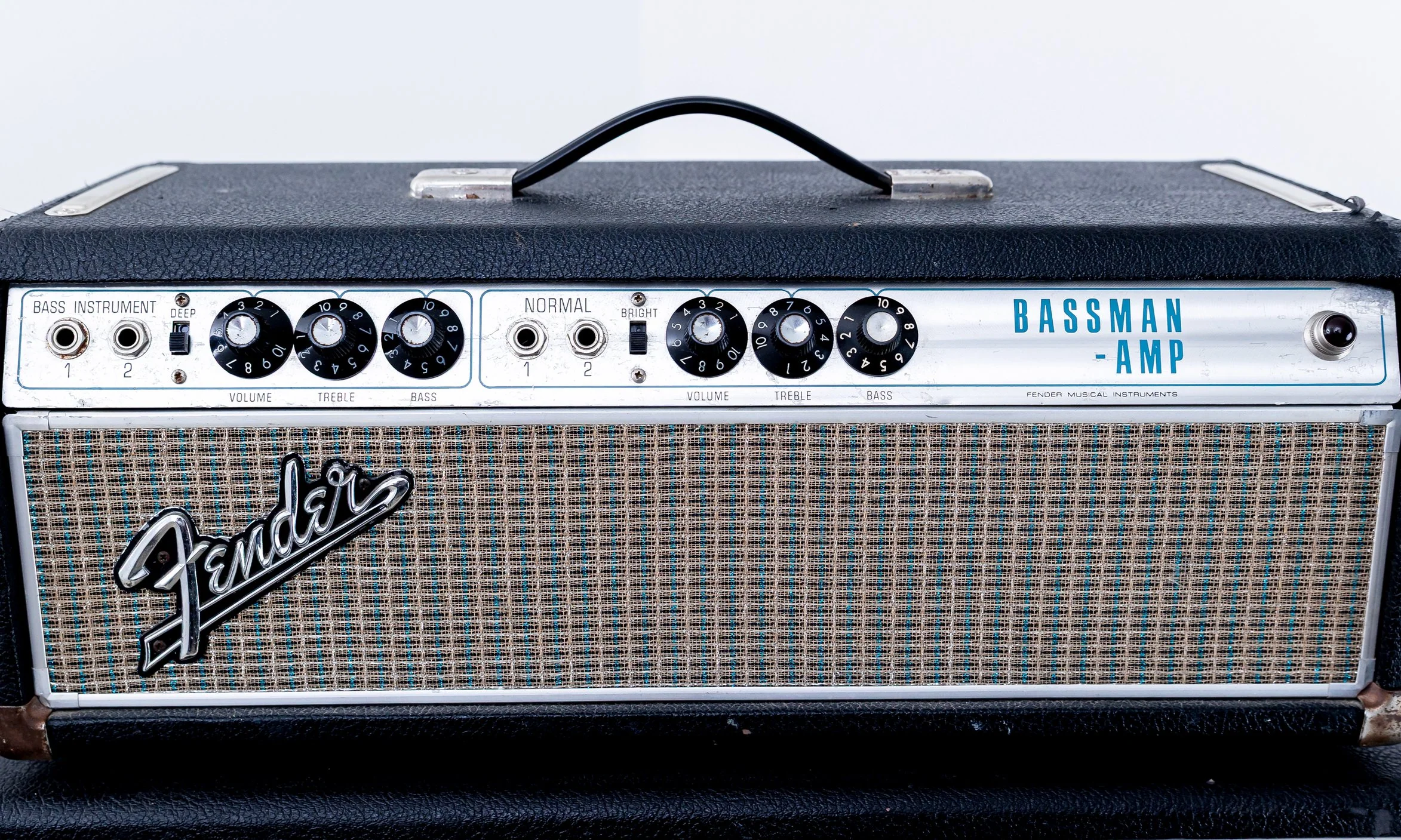 1969 Fender Bassman Drip Edge Silverface Vintage Tube Amp w/ 2x12 Cab, Fully Serviced, Black Panel AA864 - Image 3