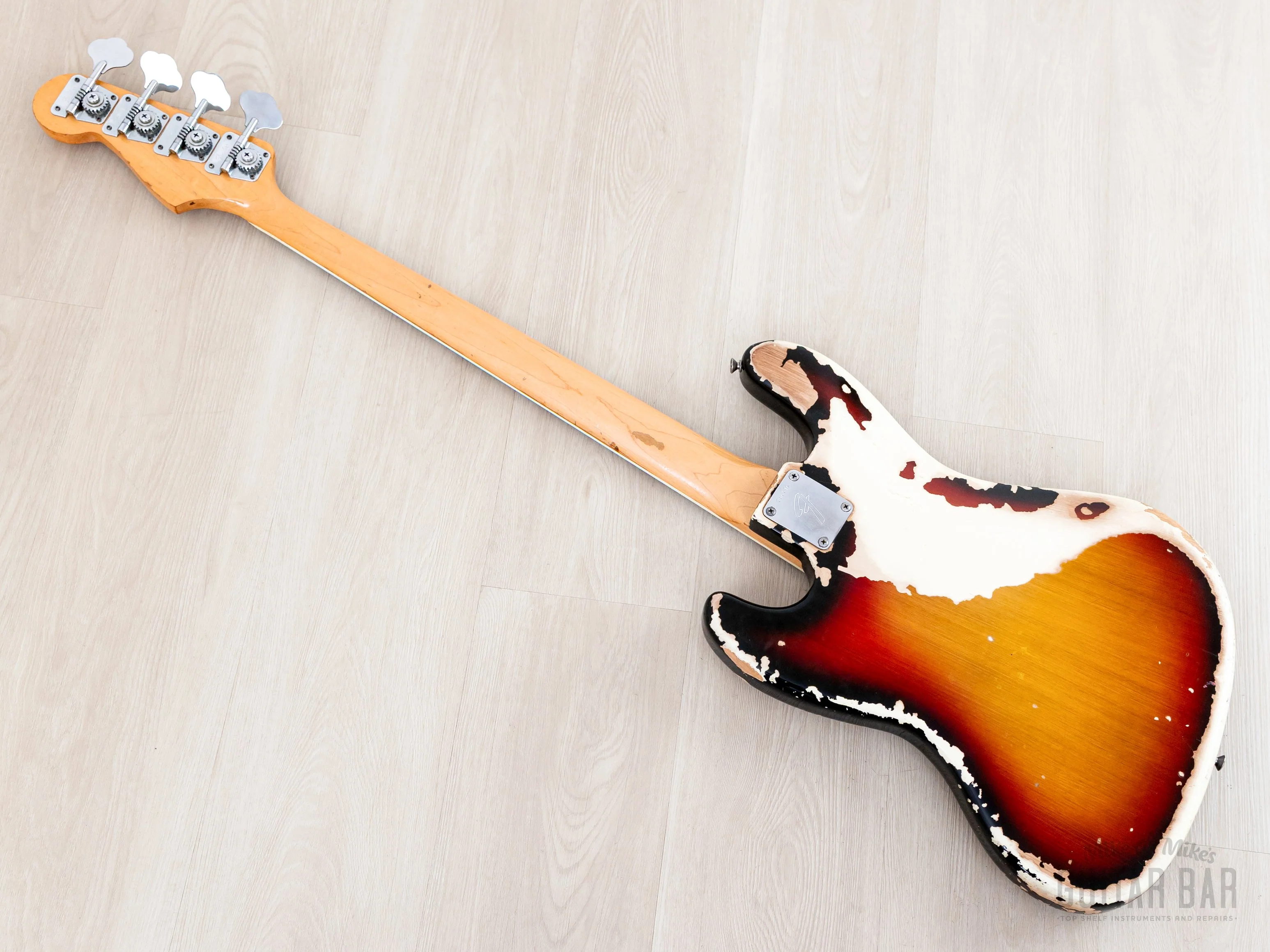 1969 Fender Jazz Bass Sunburst Faux Burst Vintage Bass w/ Case - Image 13