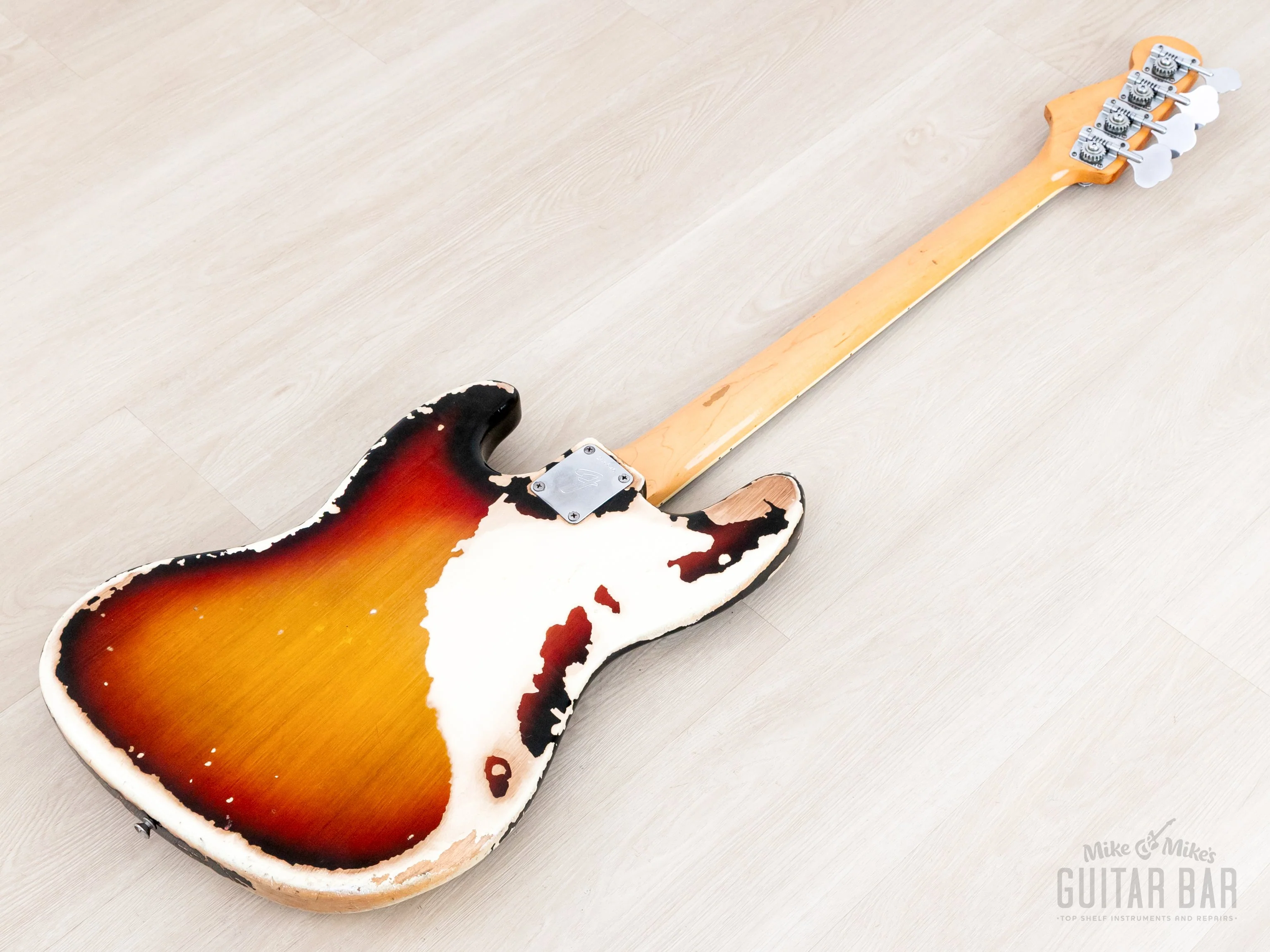 1969 Fender Jazz Bass Sunburst Faux Burst Vintage Bass w/ Case - Image 14