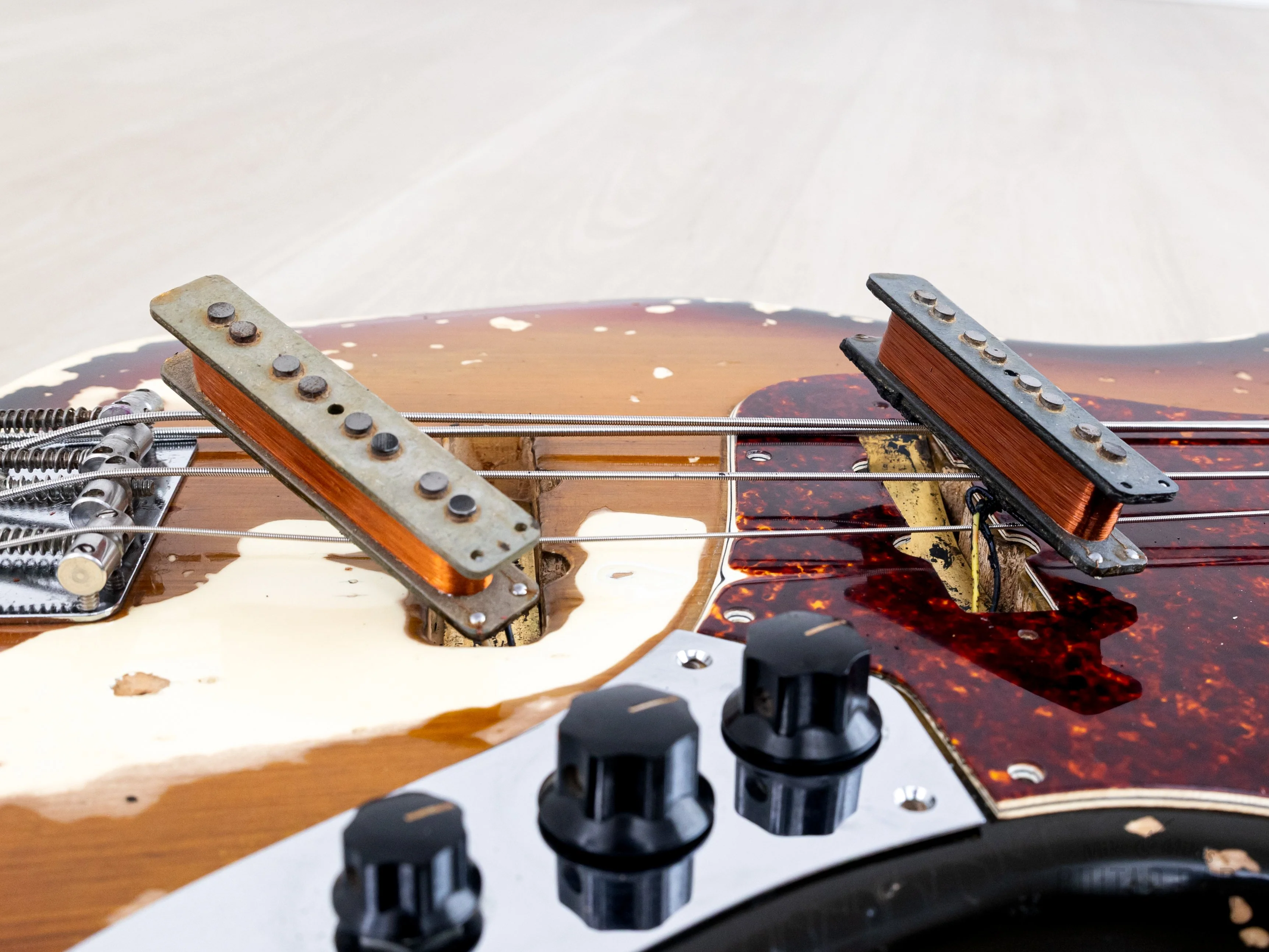 1969 Fender Jazz Bass Sunburst Faux Burst Vintage Bass w/ Case - Image 19