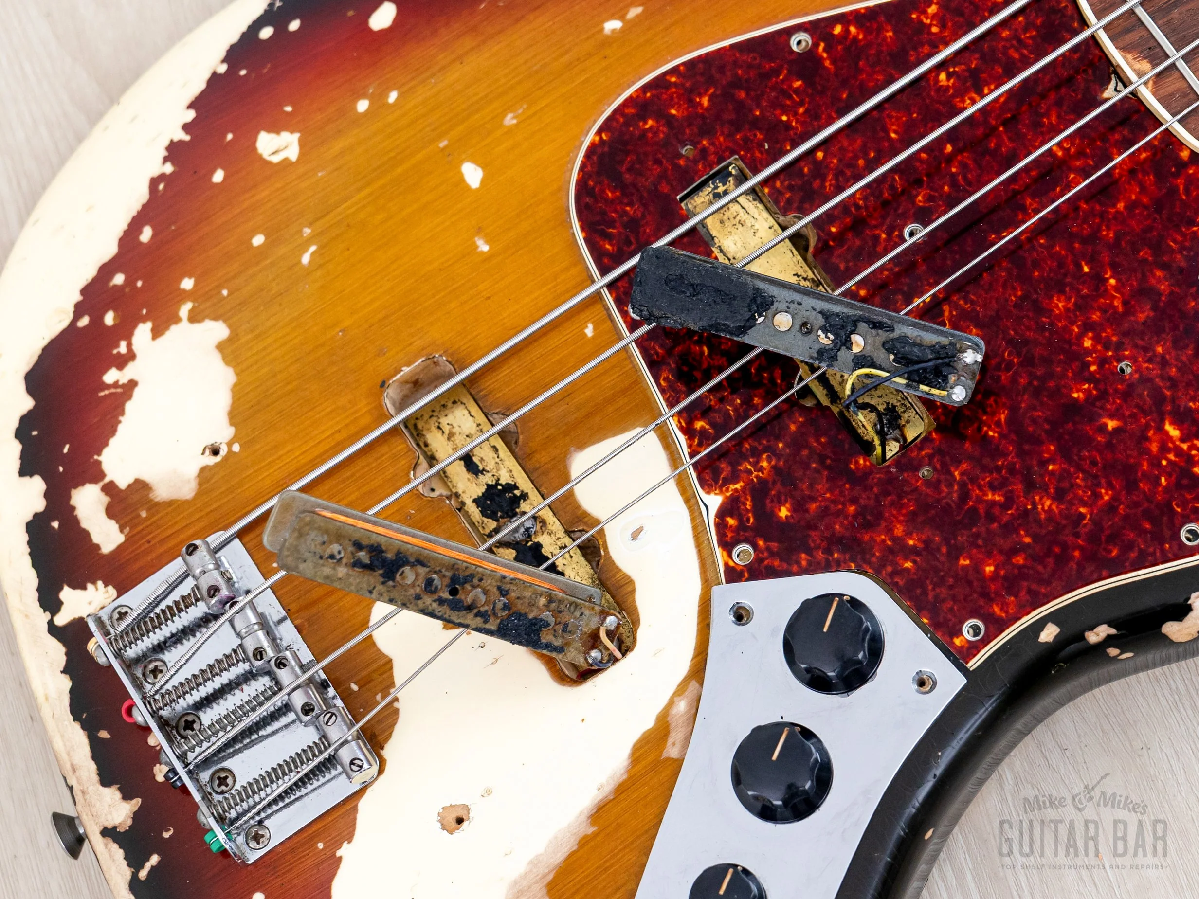 1969 Fender Jazz Bass Sunburst Faux Burst Vintage Bass w/ Case - Image 20