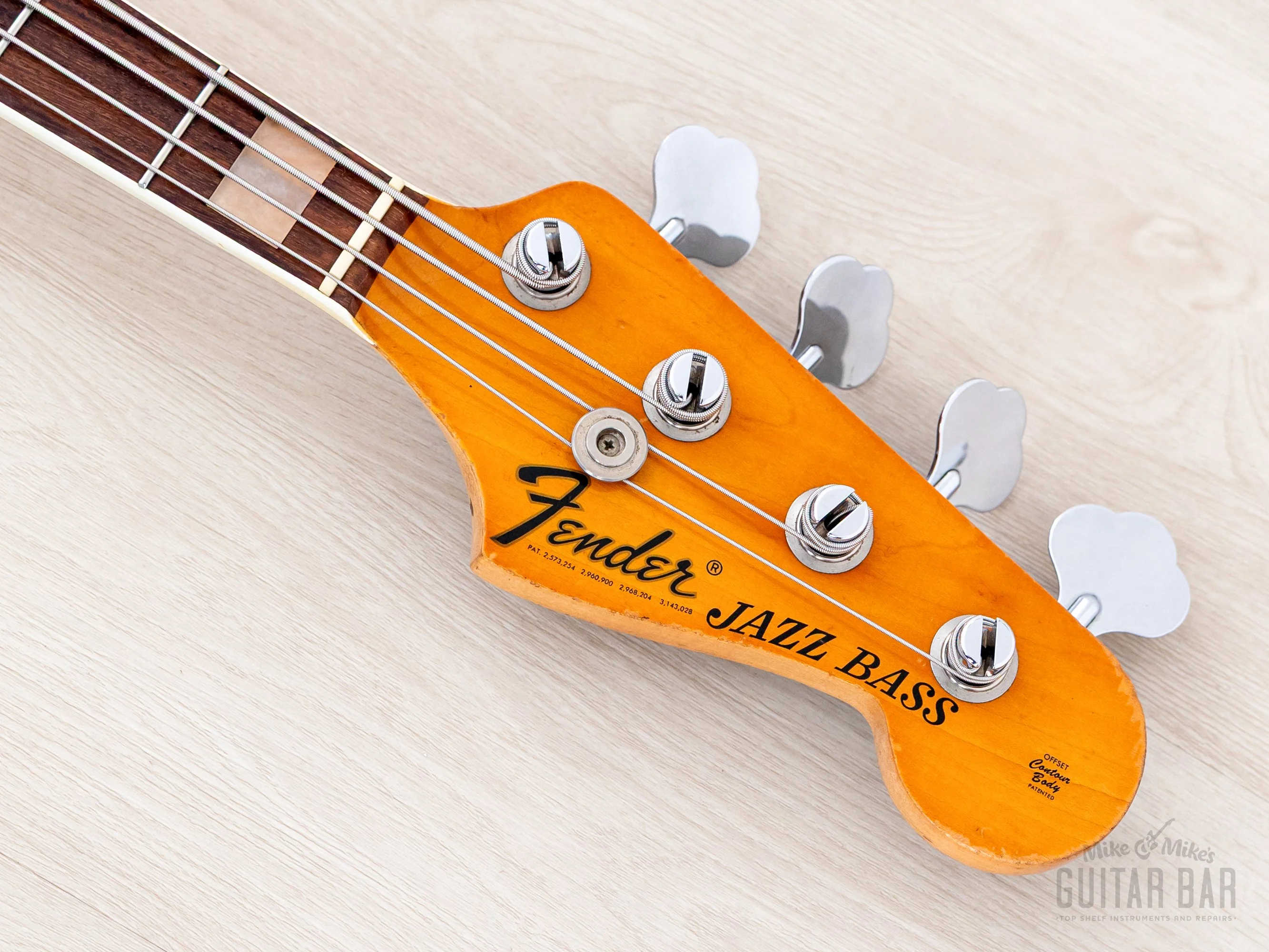 1969 Fender Jazz Bass Sunburst Faux Burst Vintage Bass w/ Case - Image 4