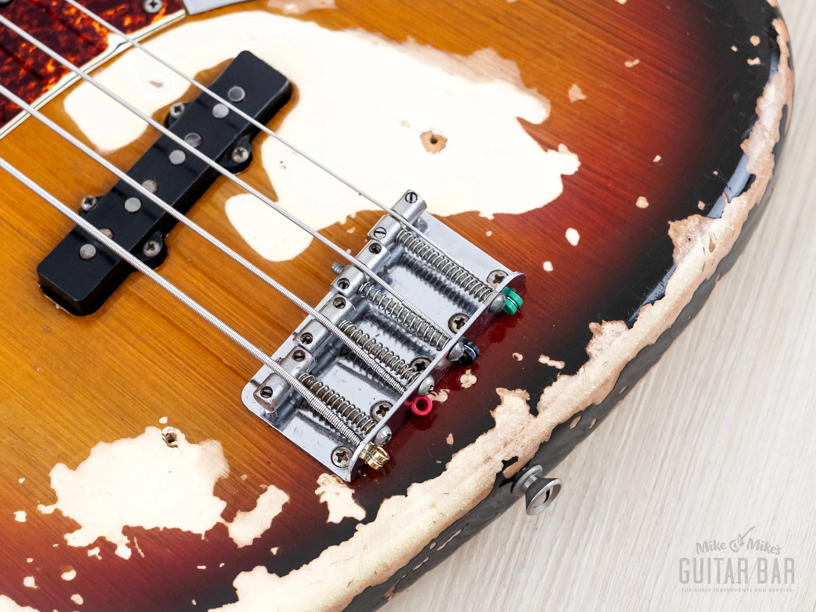 1969 Fender Jazz Bass Sunburst Faux Burst Vintage Bass w/ Case - Image 8