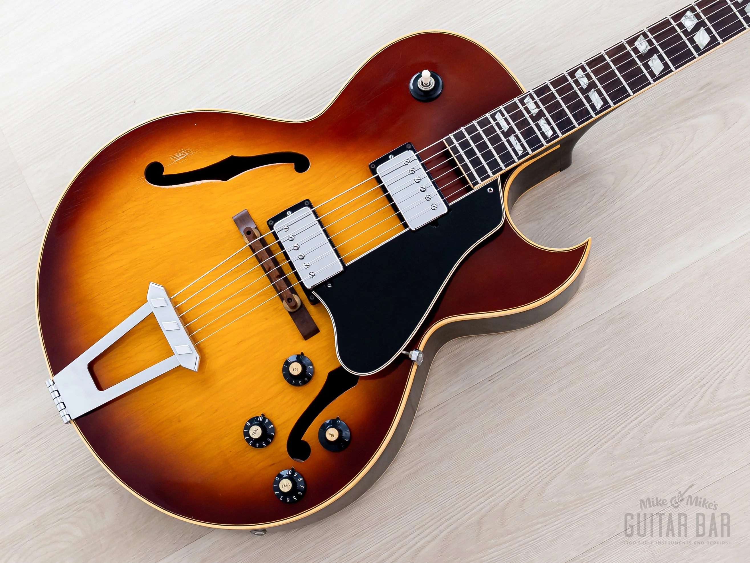1969 Gibson ES-175 D Vintage Hollowbody Guitar Ice Tea Sunburst w/ Pre-T Top Patent Stickers, Case