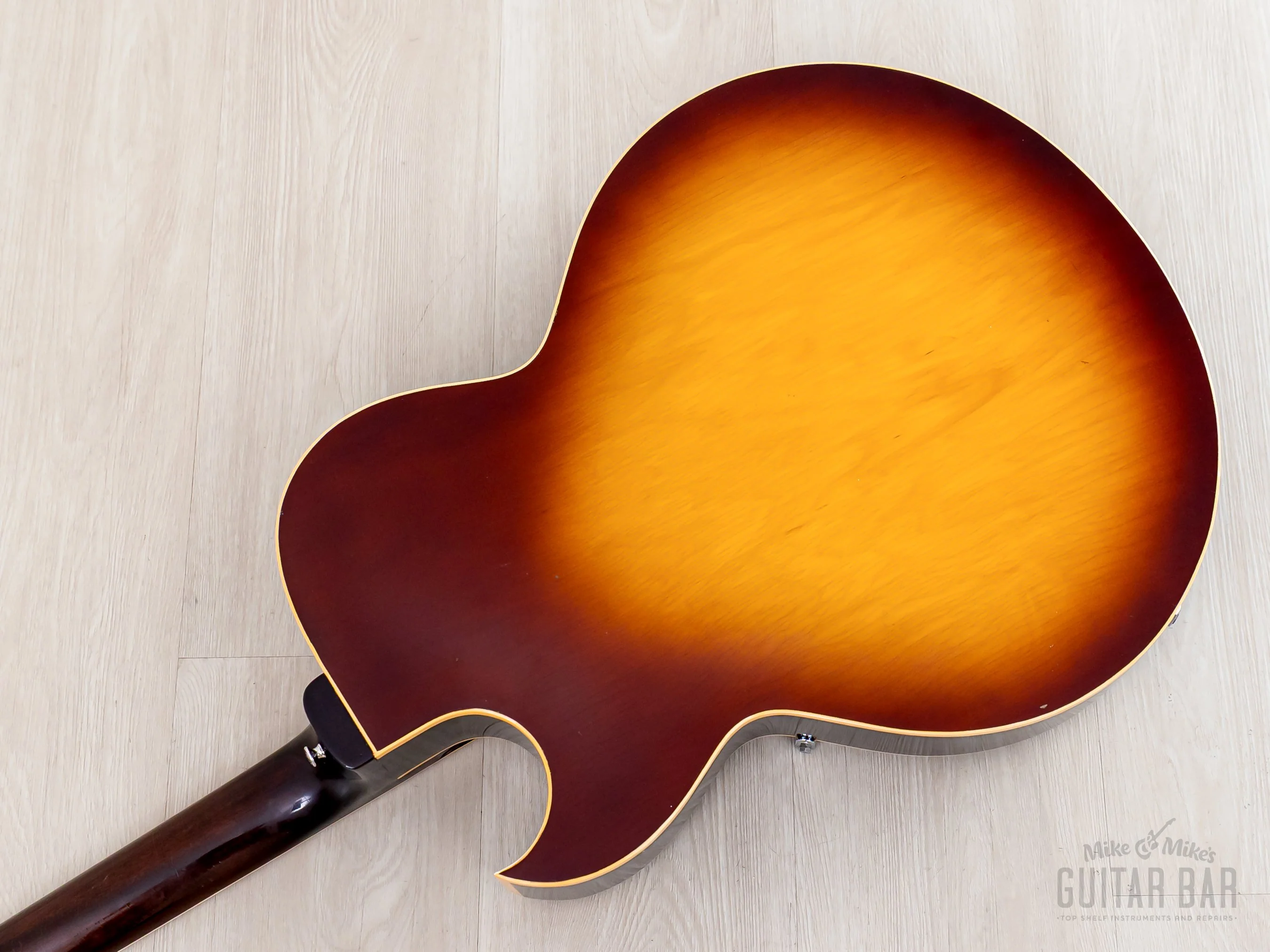 1969 Gibson ES-175 D Vintage Hollowbody Guitar Ice Tea Sunburst w/ Pre-T Top Patent Stickers, Case - Image 16