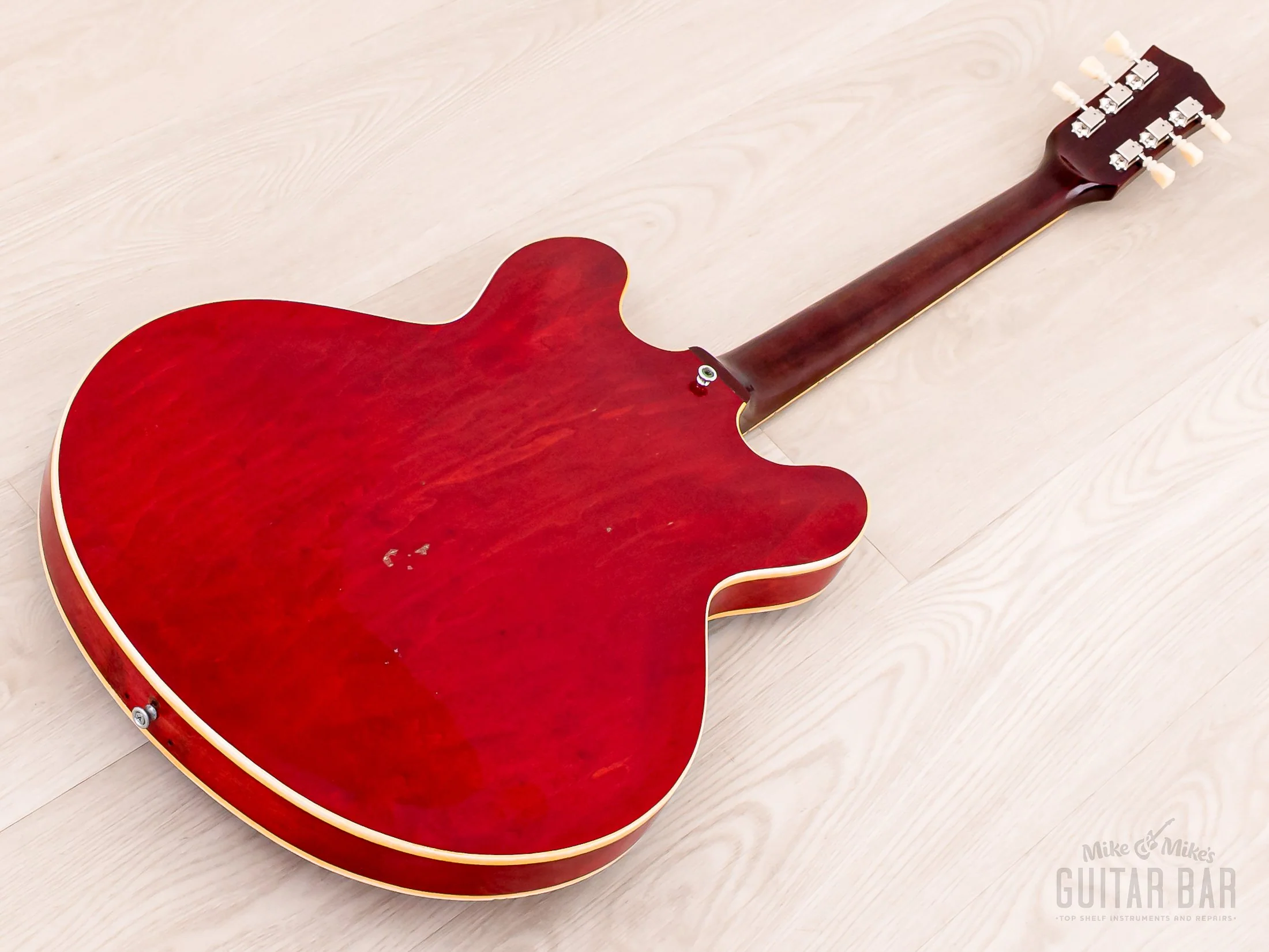 1969 Gibson ES-335 TDC Vintage Guitar Cherry, Stoptail Conversion w/ Pat # T Tops & Case - Image 14