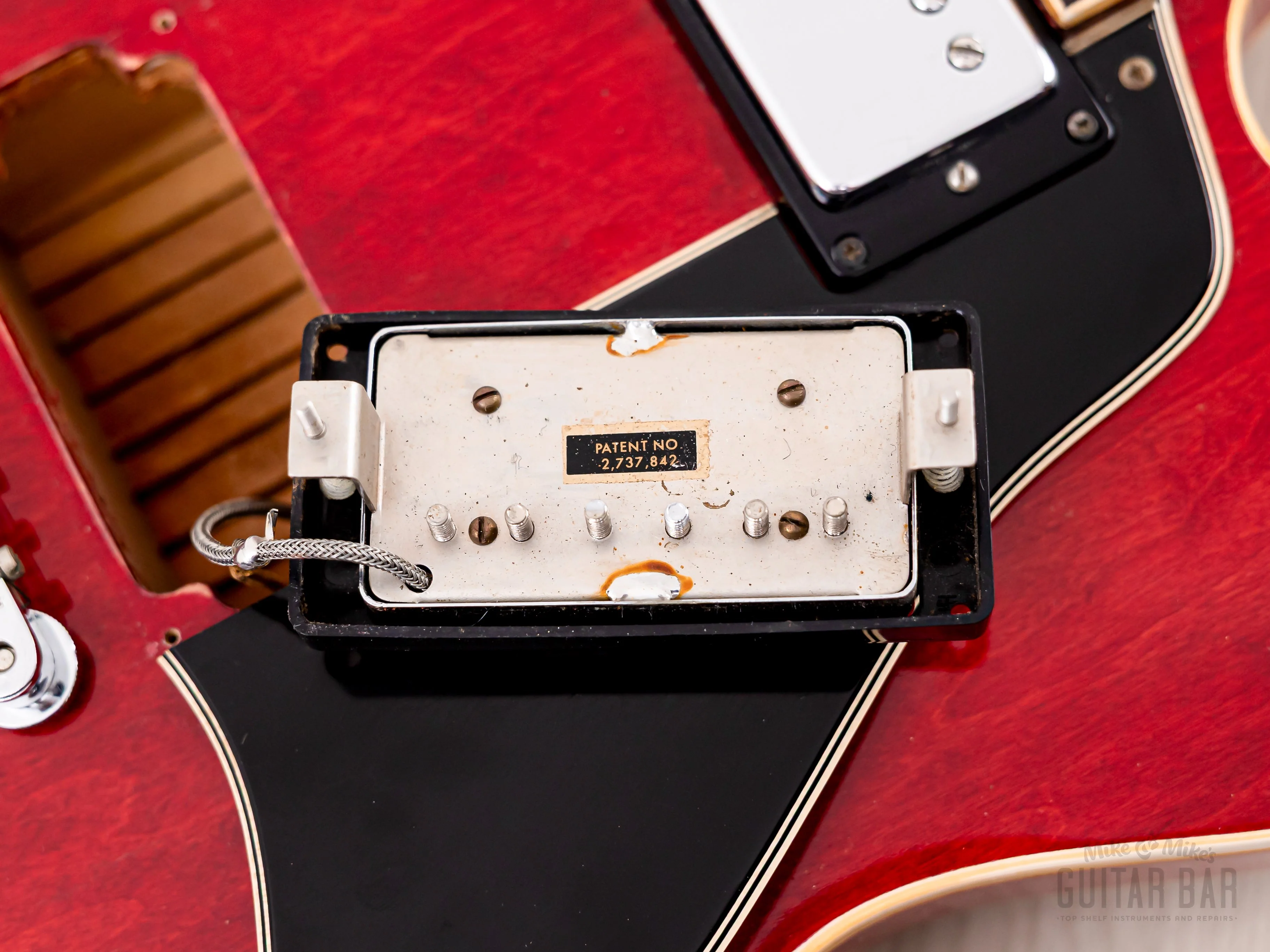 1969 Gibson ES-335 TDC Vintage Guitar Cherry, Stoptail Conversion w/ Pat # T Tops & Case - Image 18