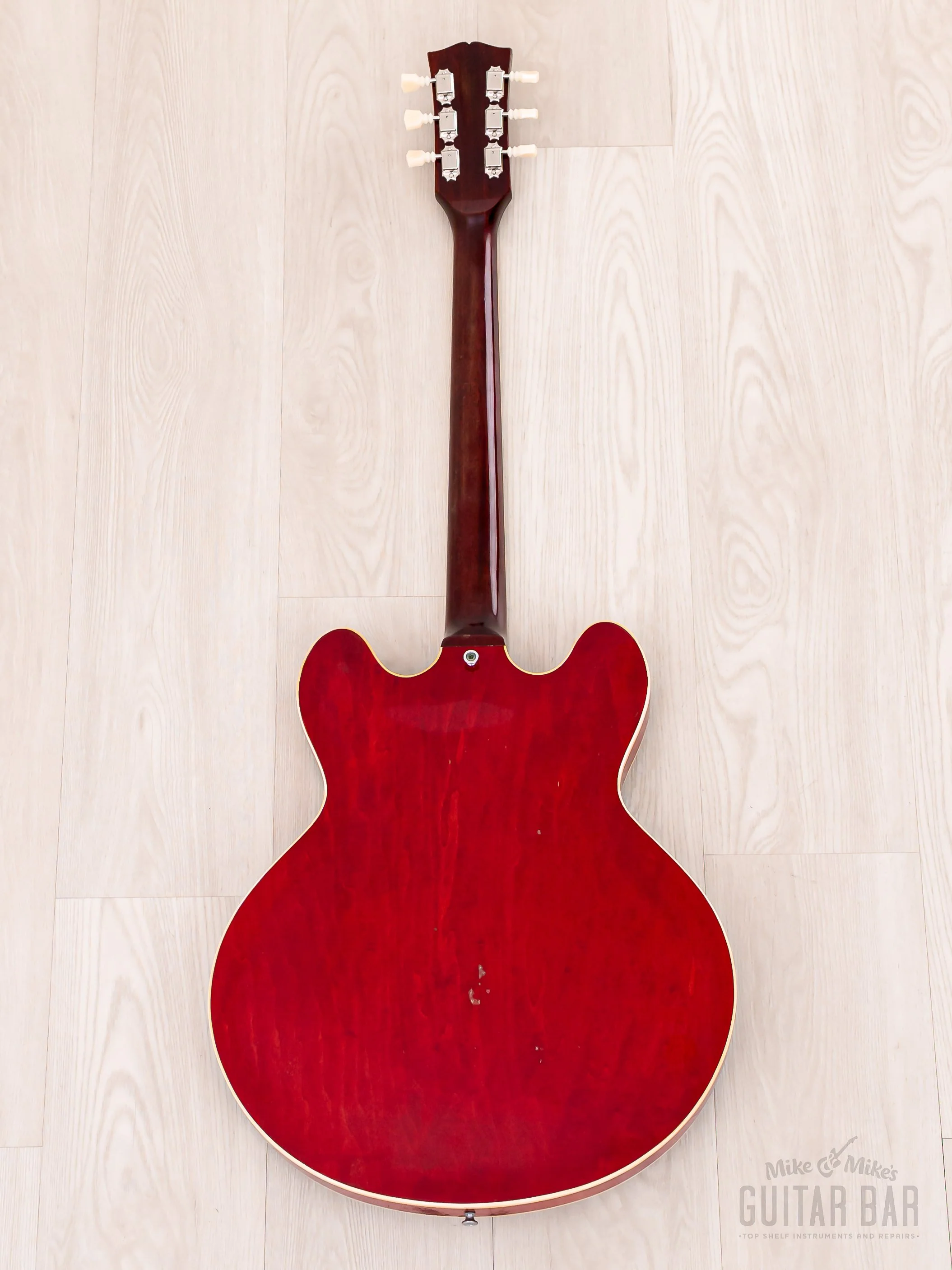 1969 Gibson ES-335 TDC Vintage Guitar Cherry, Stoptail Conversion w/ Pat # T Tops & Case - Image 3