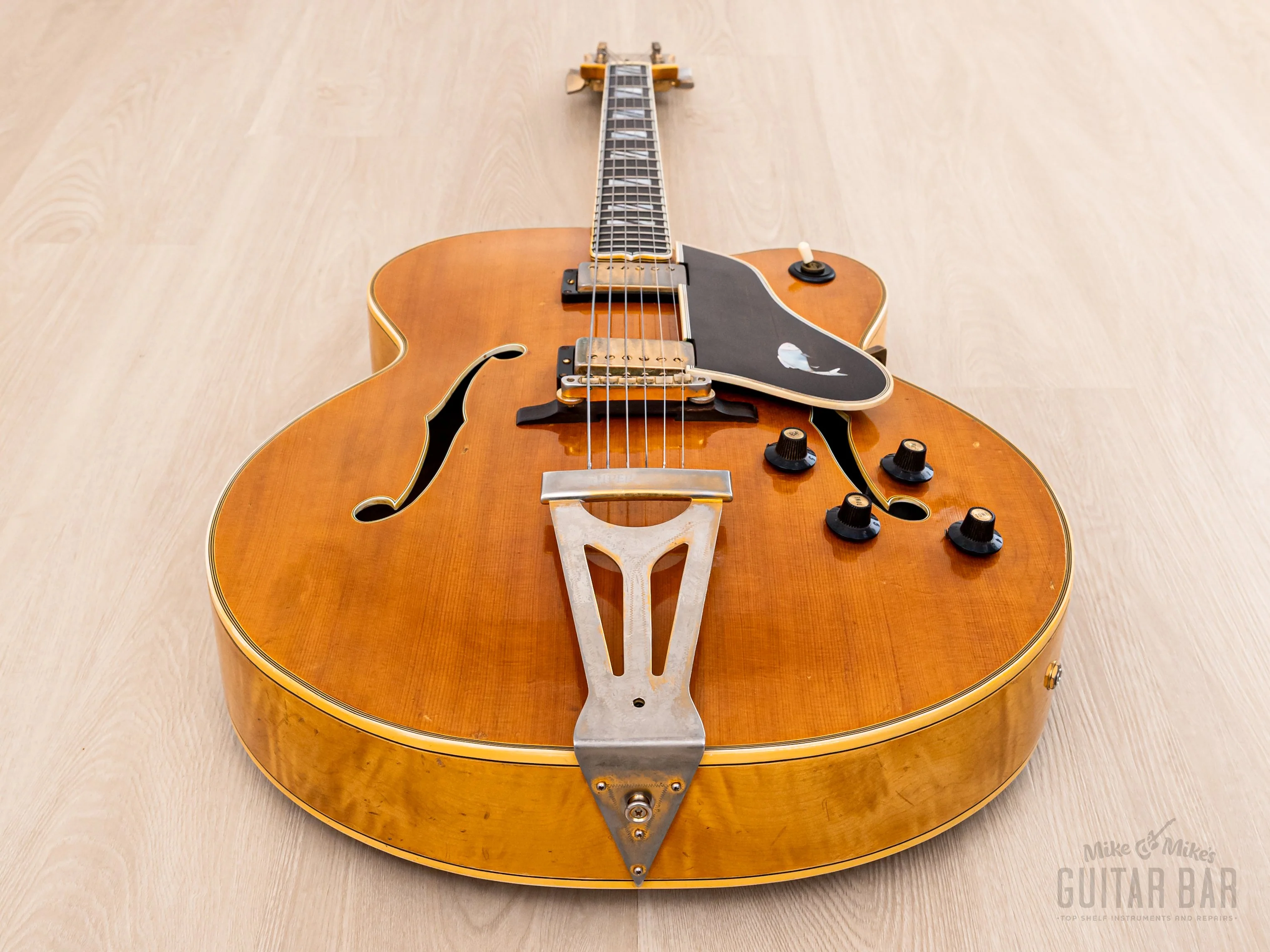 1969 Gibson Super 400 CES Vintage Archtop Electric Guitar Natural w/ T Tops & 1950s Lifton Case - Image 13
