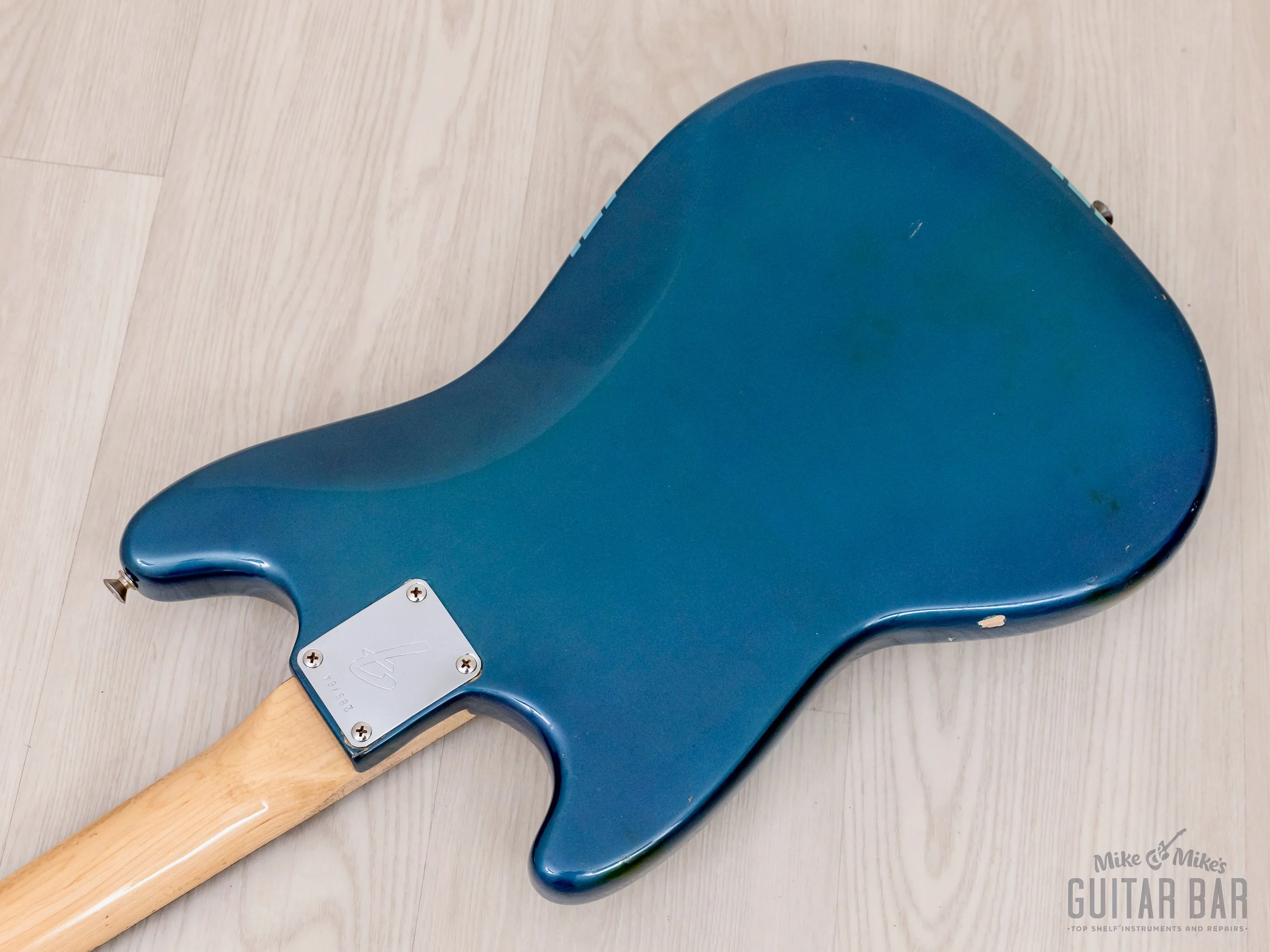 1970 Fender Competition Mustang Competition Burgundy + Headstock, Short Scale Vintage Guitar, 100% Original w/ Case - Image 15
