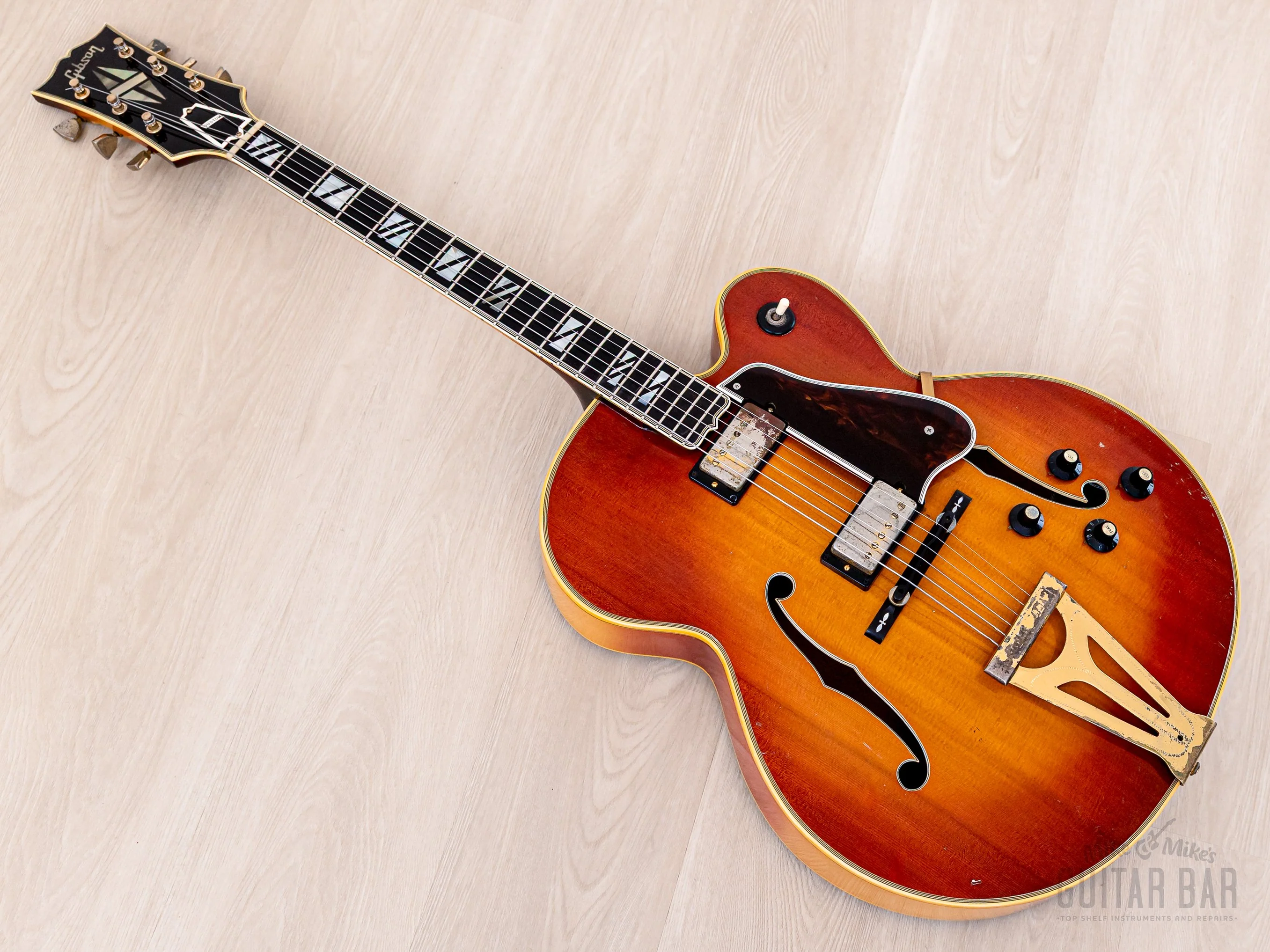 1970 Gibson Super 400 CES Vintage Archtop Electric Guitar Sunburst w/ T Tops, 1 11/16" Nut - Image 12