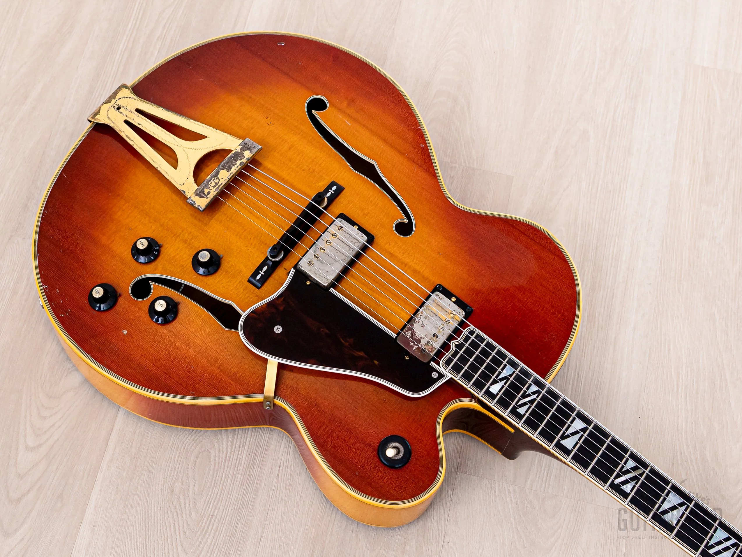 1970 Gibson Super 400 CES Vintage Archtop Electric Guitar Sunburst w/ T Tops, 1 11/16" Nut - Image 9