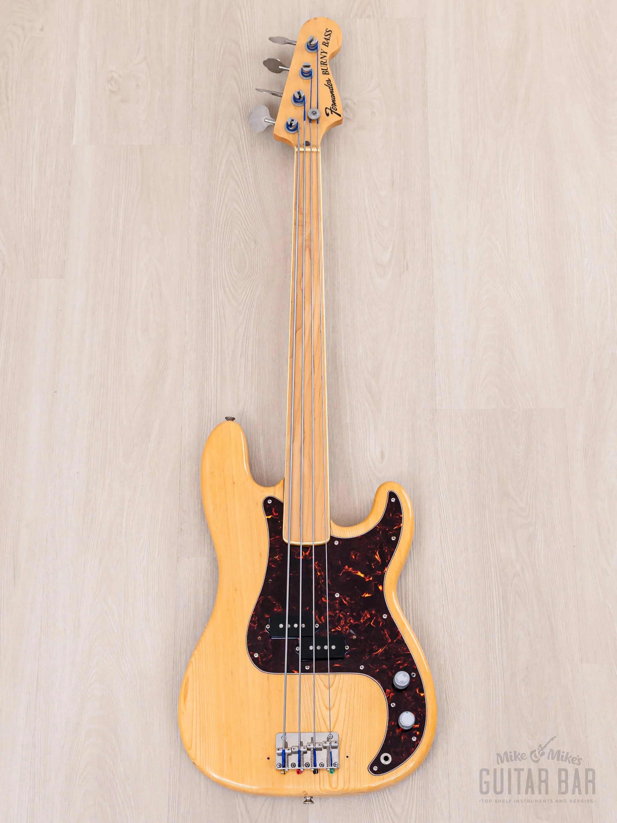 1970s Fernandes Burny Bass FPB-70FL Fretless Maple Board Vintage P Bass, 1 1/2" Nut, Japan - Image 2