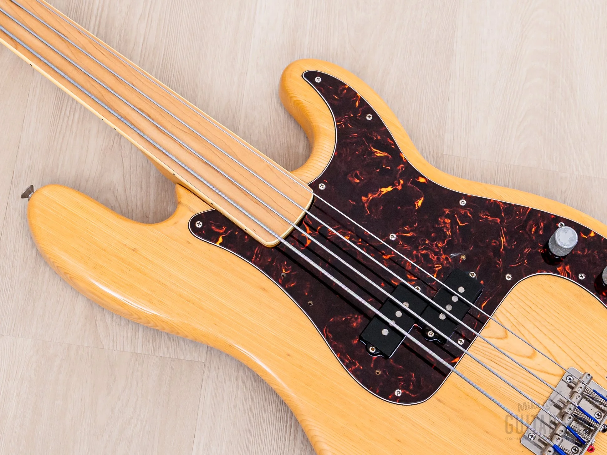 1970s Fernandes Burny Bass FPB-70FL Fretless Maple Board Vintage P Bass, 1 1/2" Nut, Japan - Image 7