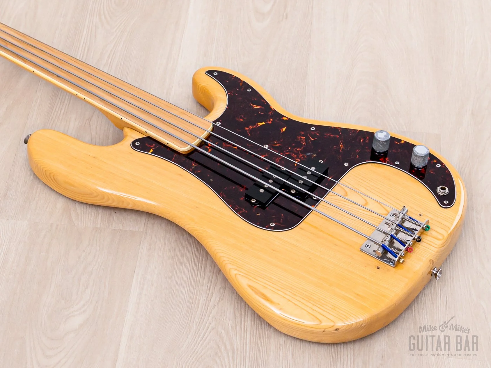 1970s Fernandes Burny Bass FPB-70FL Fretless Maple Board Vintage P Bass, 1 1/2" Nut, Japan - Image 9