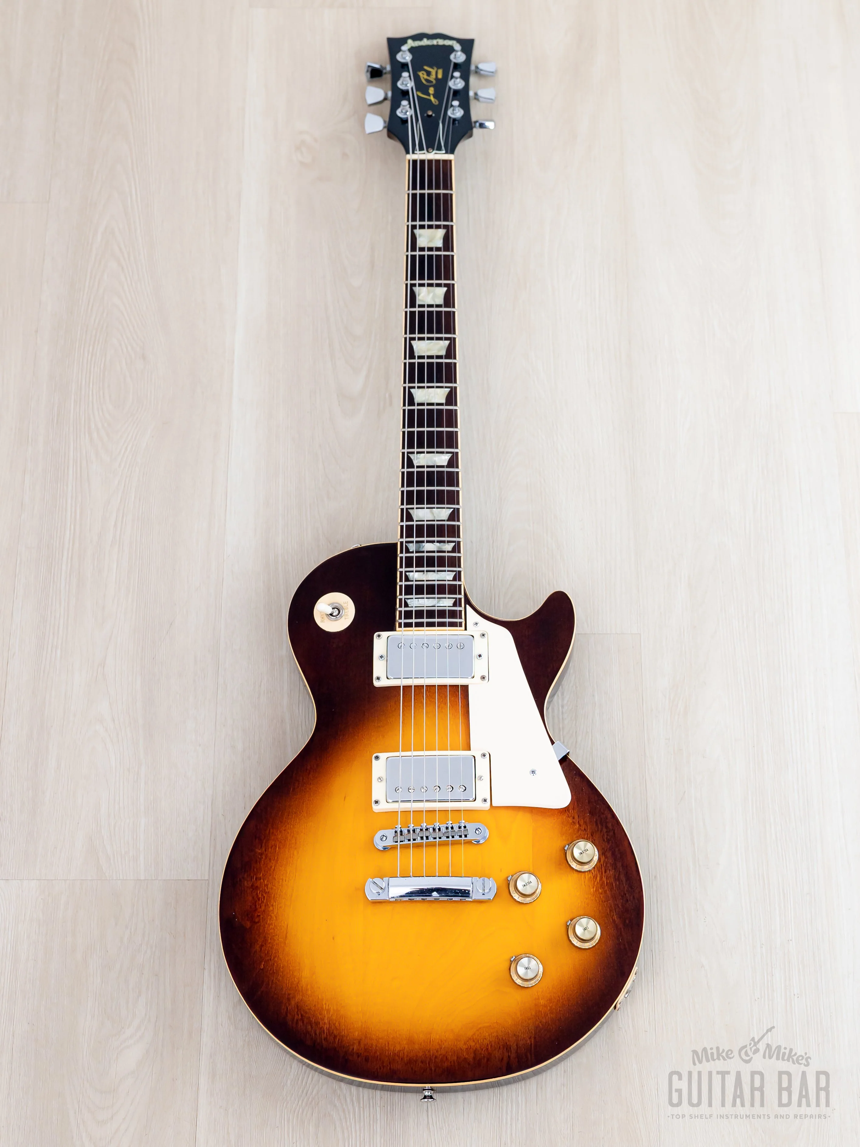 1970s H.S. Anderson LP60 Les Paul Model Vintage Lawsuit Guitar Tobacco Sunburst w/ Seymour Duncan SH-4 & Case - Image 2