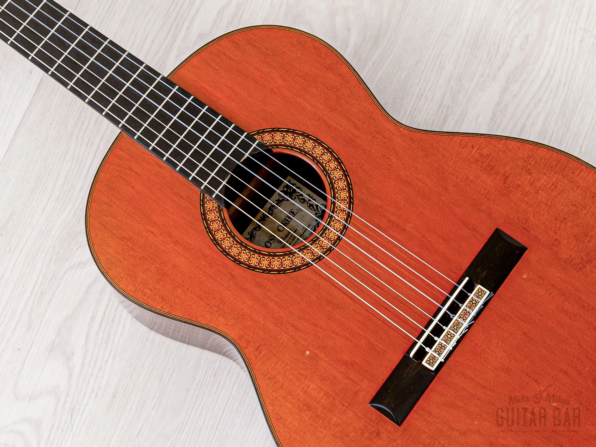1970s Jose Oribe Classic 640mm Vintage Classical Guitar, Cedar & Rosewood w/ Case, Hangtag - Image 7