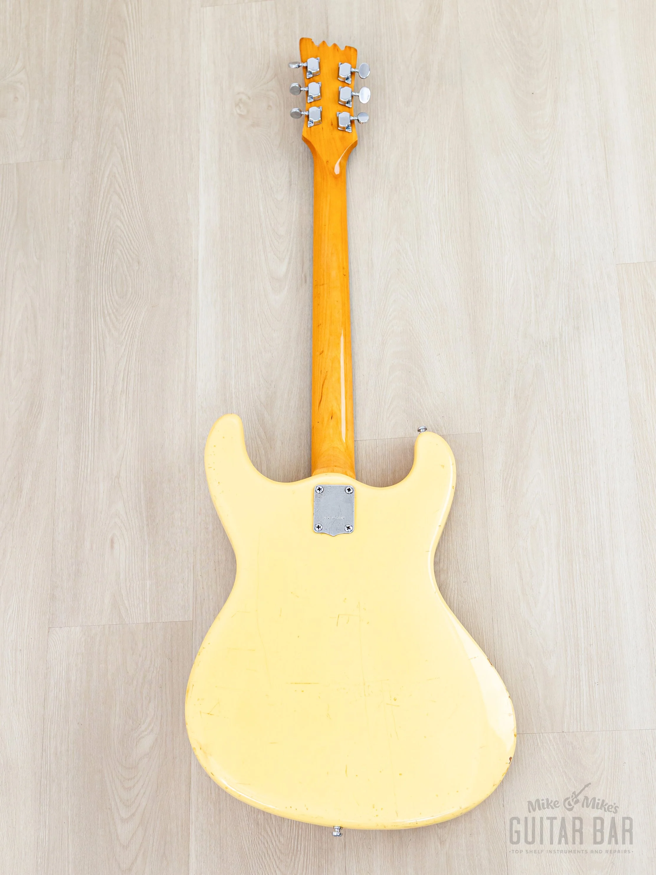 1970s Mosrite Ventures Model “Avenger” Vintage Electric Guitar White w/ Moseley Vibrato, Firstman Japan - Image 3