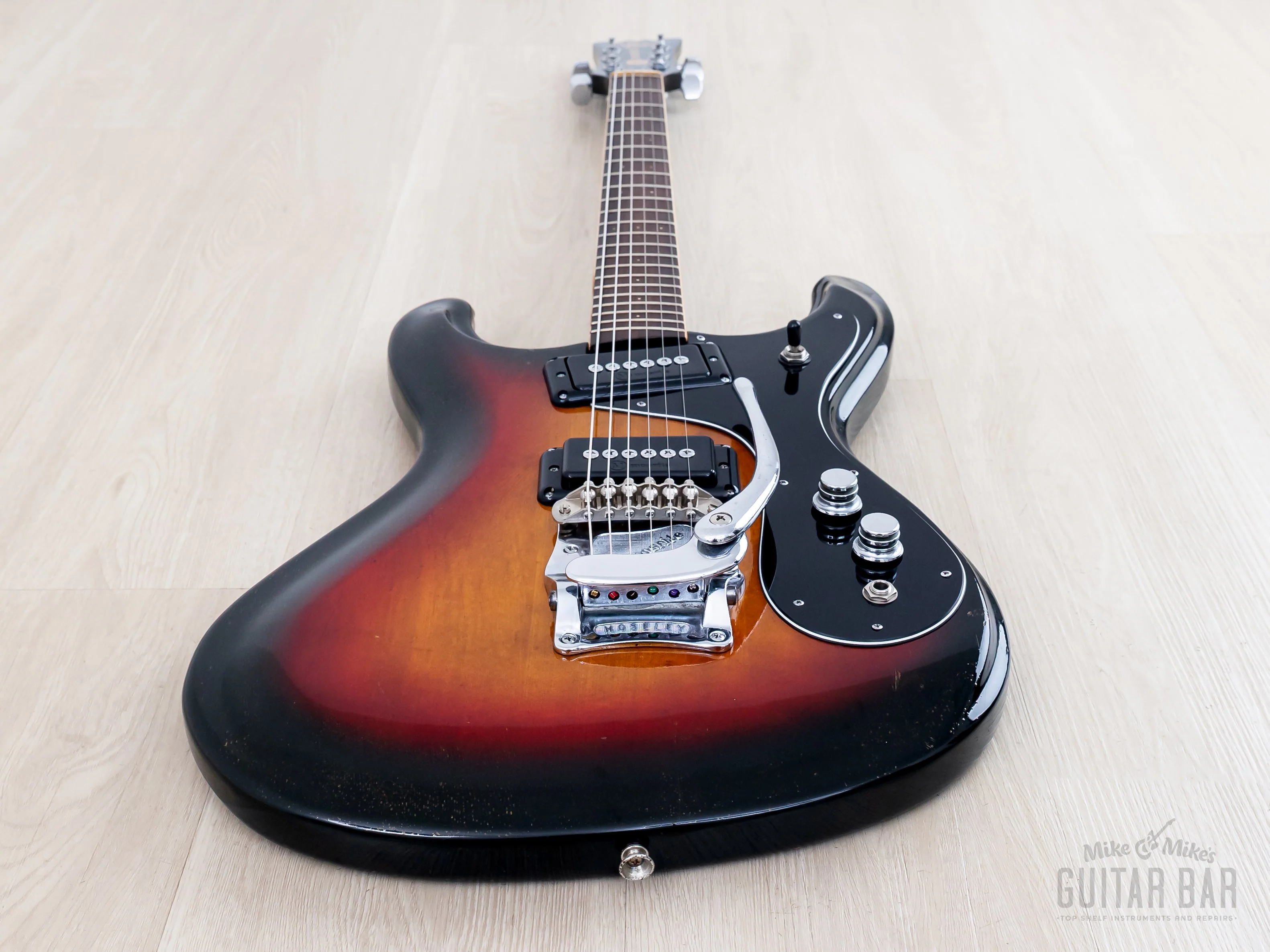 1970s Mosrite Ventures Model Vintage Electric Guitar Ash Body w/ Case, Firstman Avenger - Image 11
