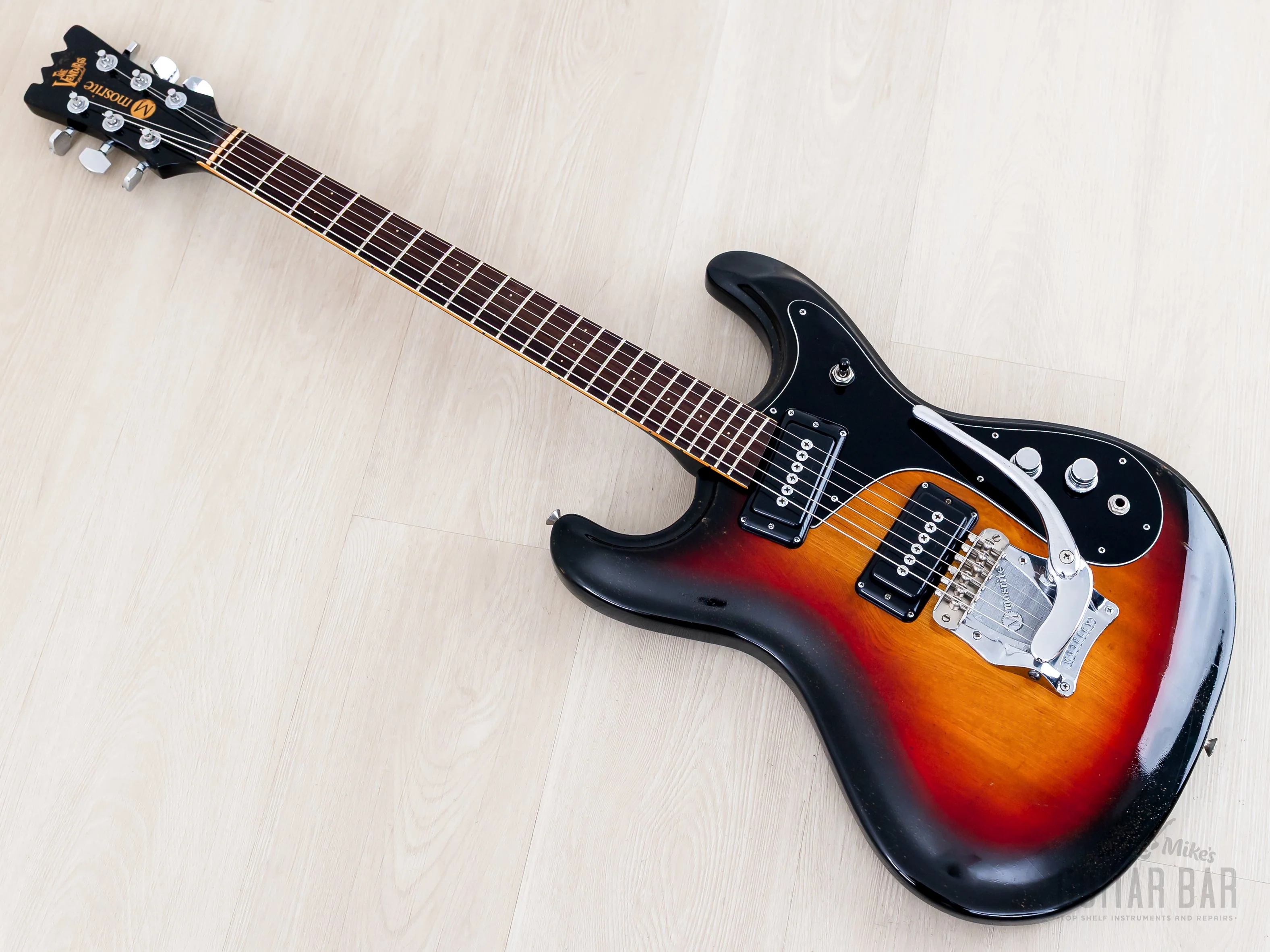 1970s Mosrite Ventures Model Vintage Electric Guitar Ash Body w/ Case, Firstman Avenger - Image 12
