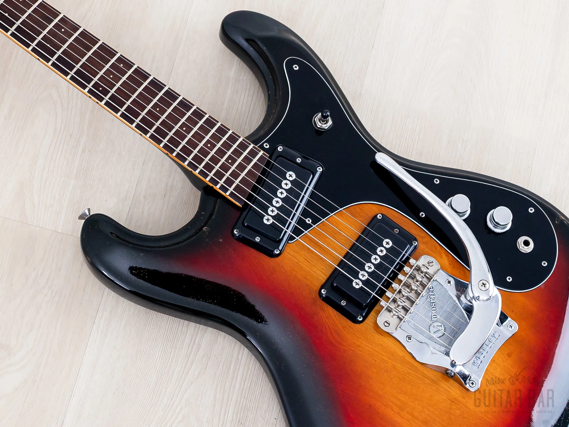 1970s Mosrite Ventures Model Vintage Electric Guitar Ash Body w/ Case, Firstman Avenger - Image 7