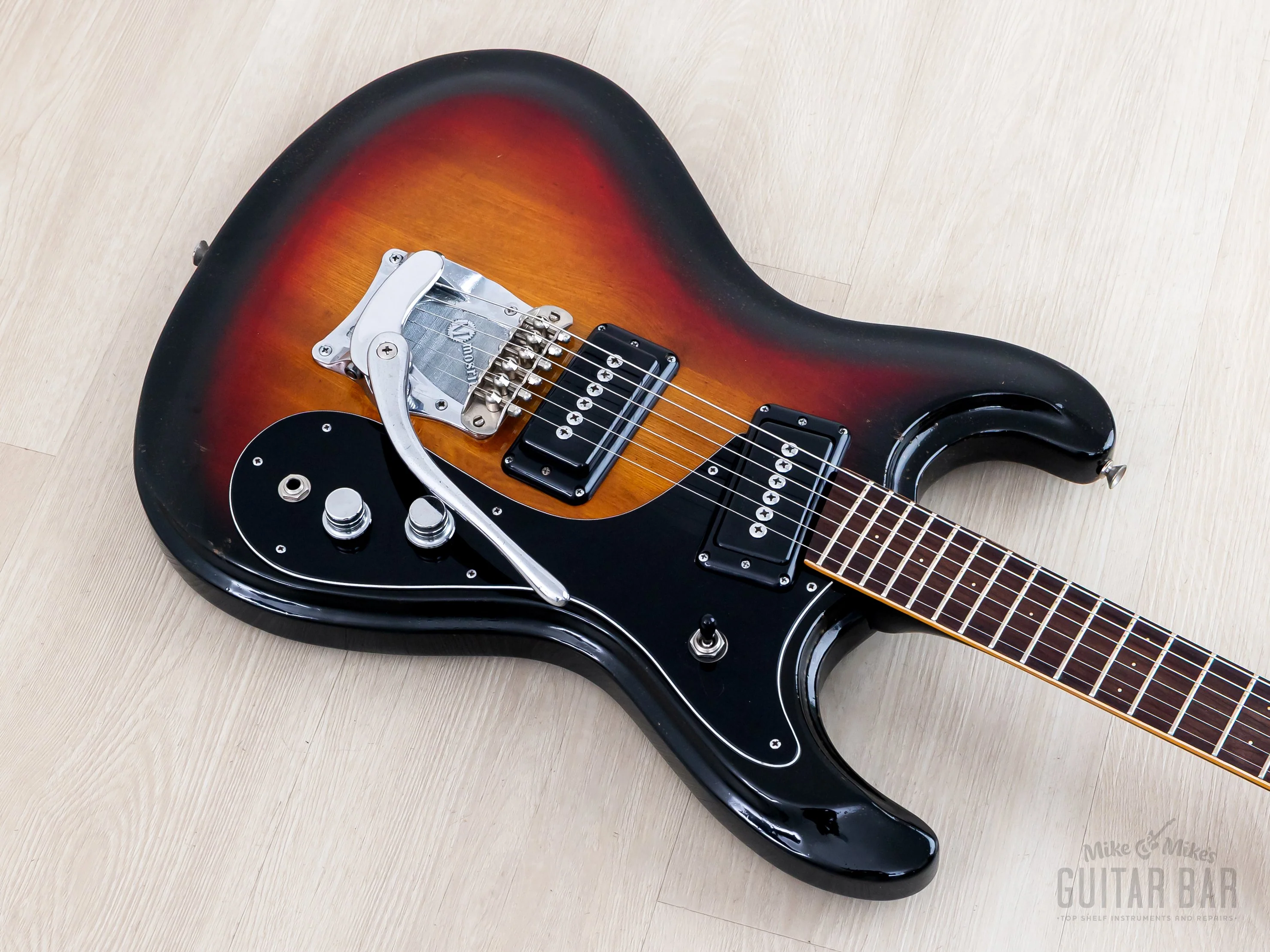 1970s Mosrite Ventures Model Vintage Electric Guitar Ash Body w/ Case, Firstman Avenger - Image 9