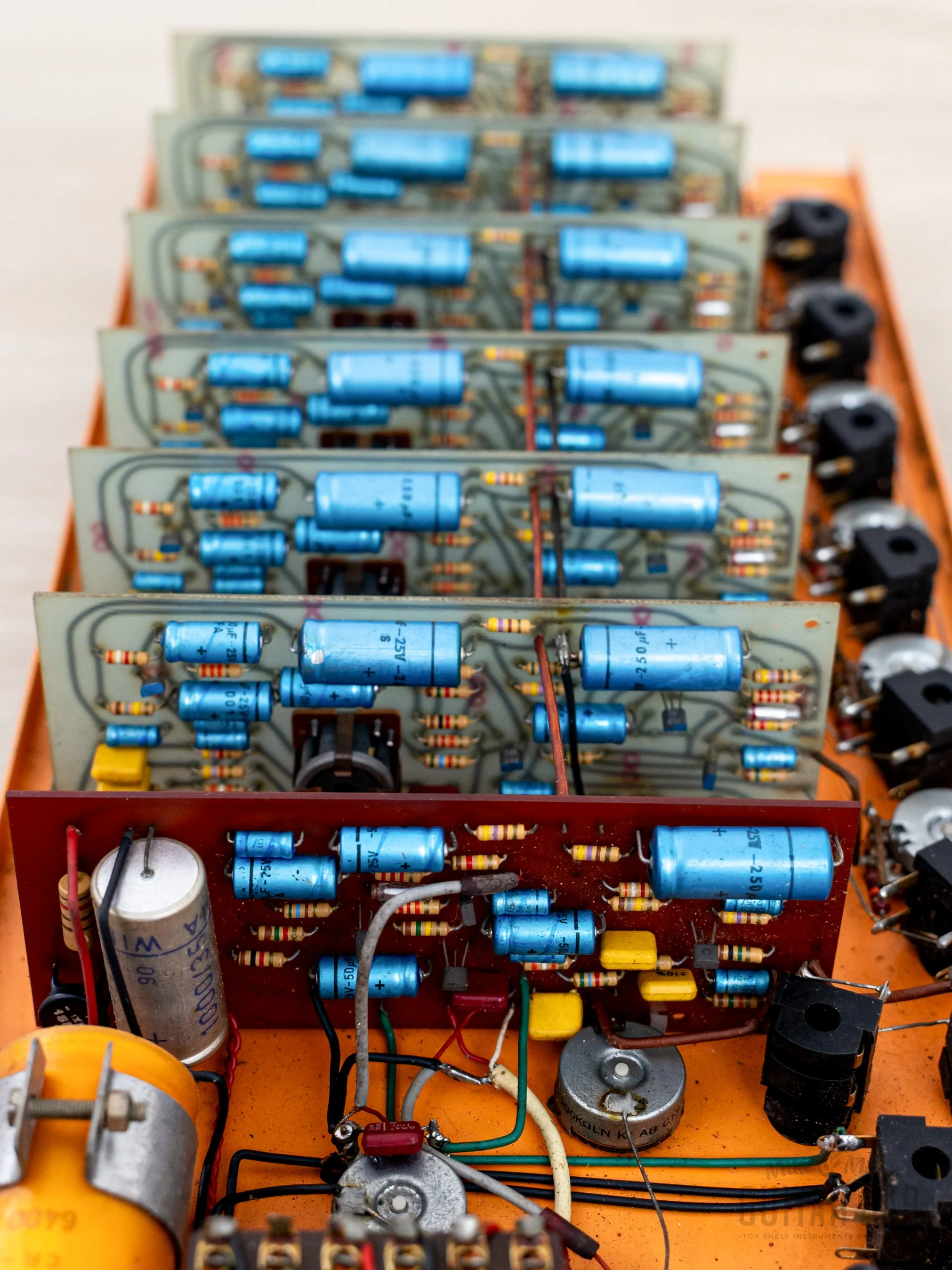 1970s Orange Voice of the World Vintage 6-channel PA Mixer Preamp Head - Image 11