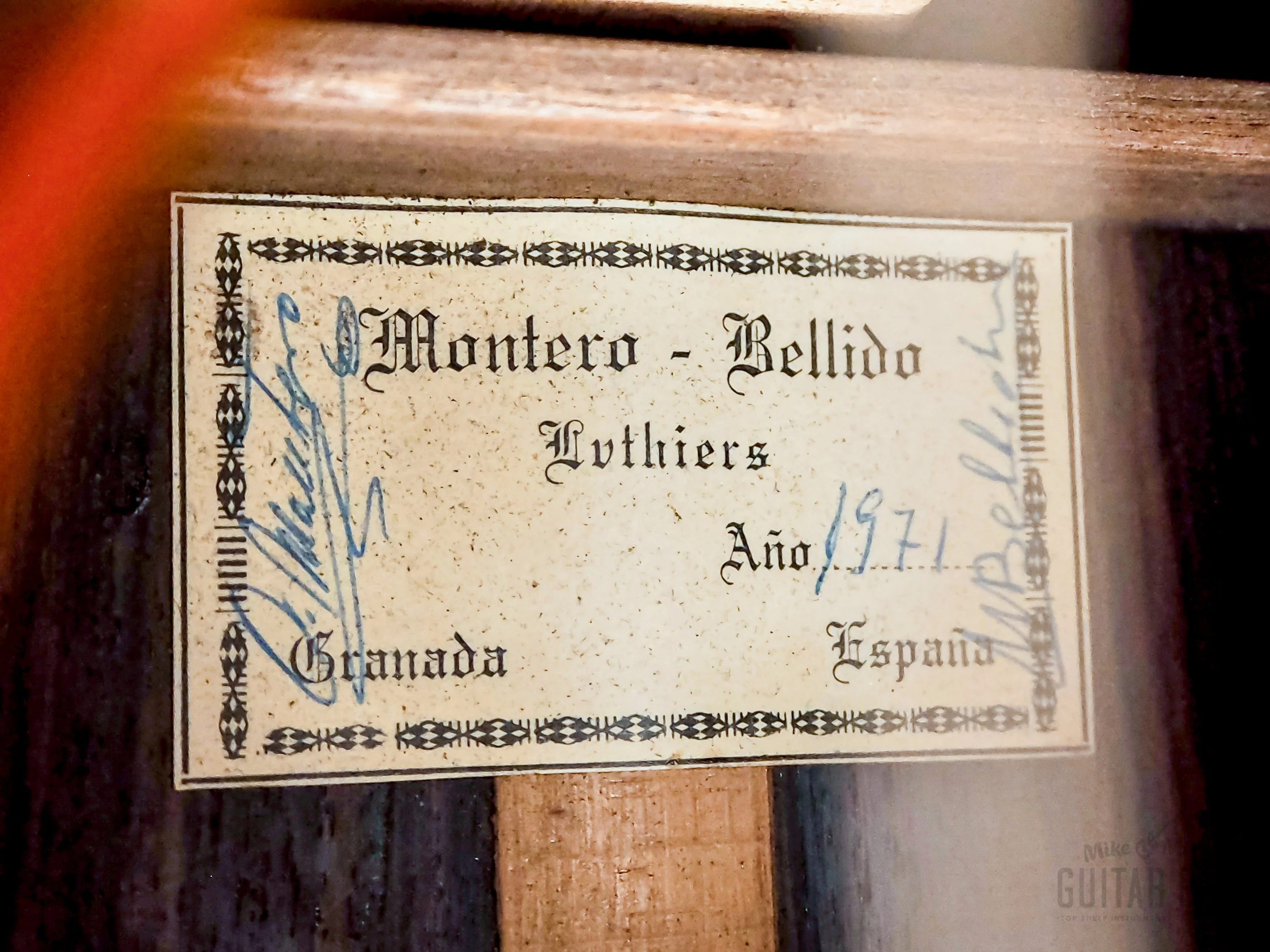 1971 Antonio Marin Montero & Manuel Lopez Bellido Vintage Classical Guitar Nylon String w/ Case - Image 6