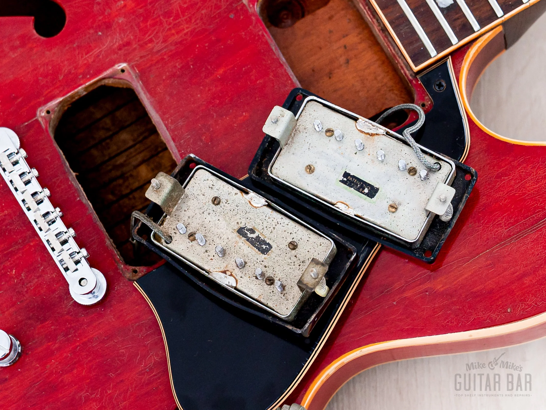1971 Gibson ES-335 TDC Vintage Semi-Hollow Guitar Cherry w/ T Tops, Case - Image 16