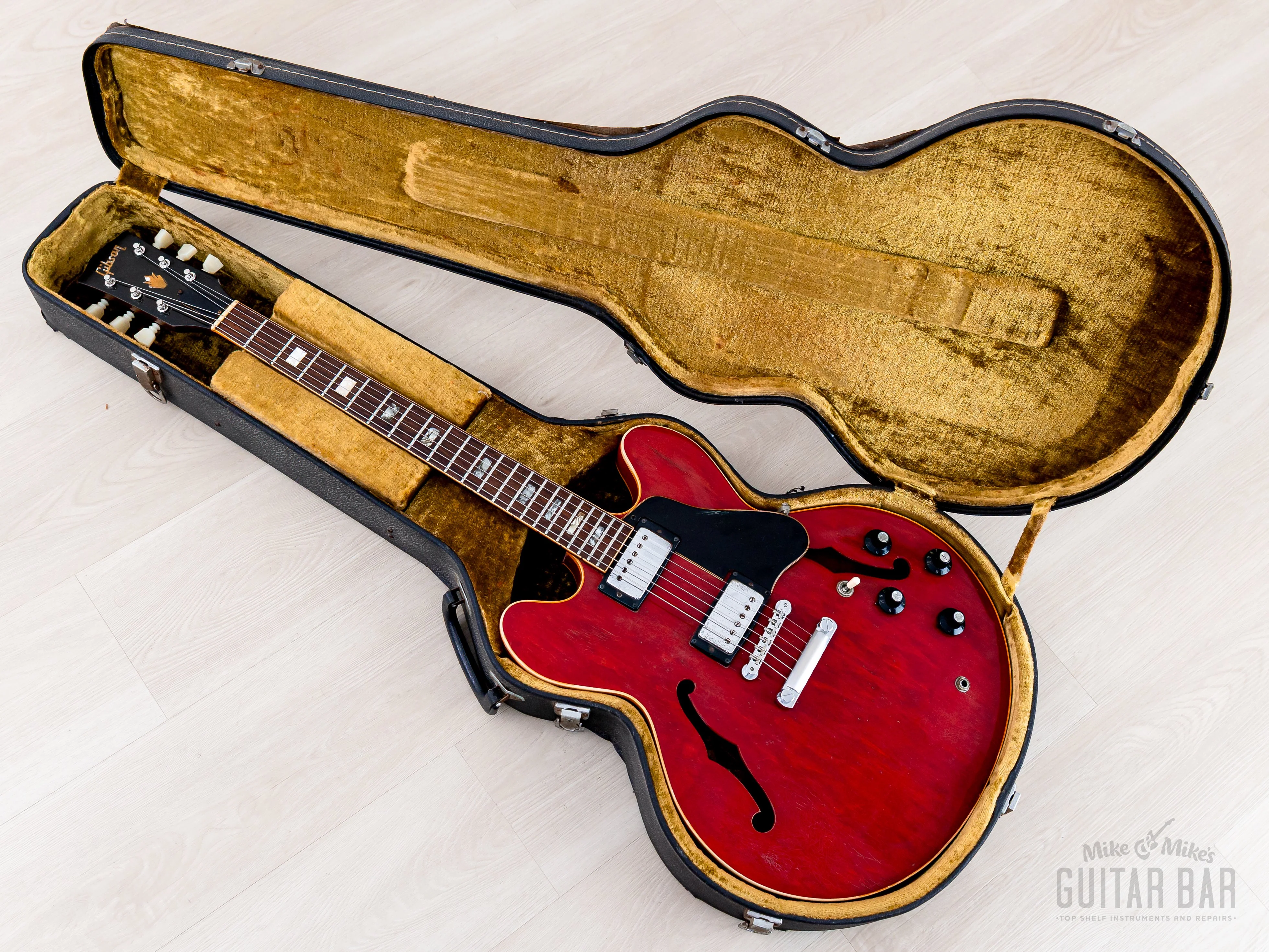 1971 Gibson ES-335 TDC Vintage Semi-Hollow Guitar Cherry w/ T Tops, Case - Image 20