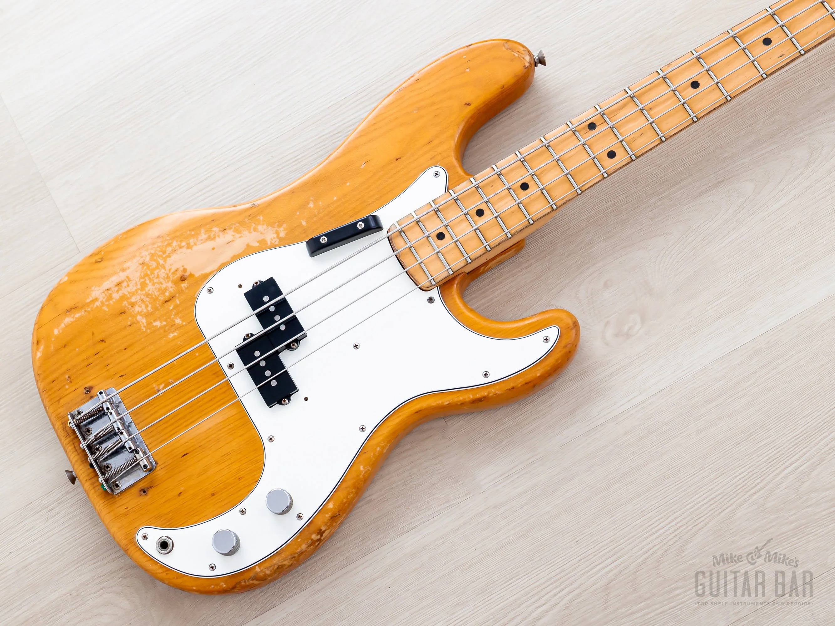 1972 Fender Precision Bass Natural Ash Vintage Bass w/ 1 1/2" Nut Width, Case