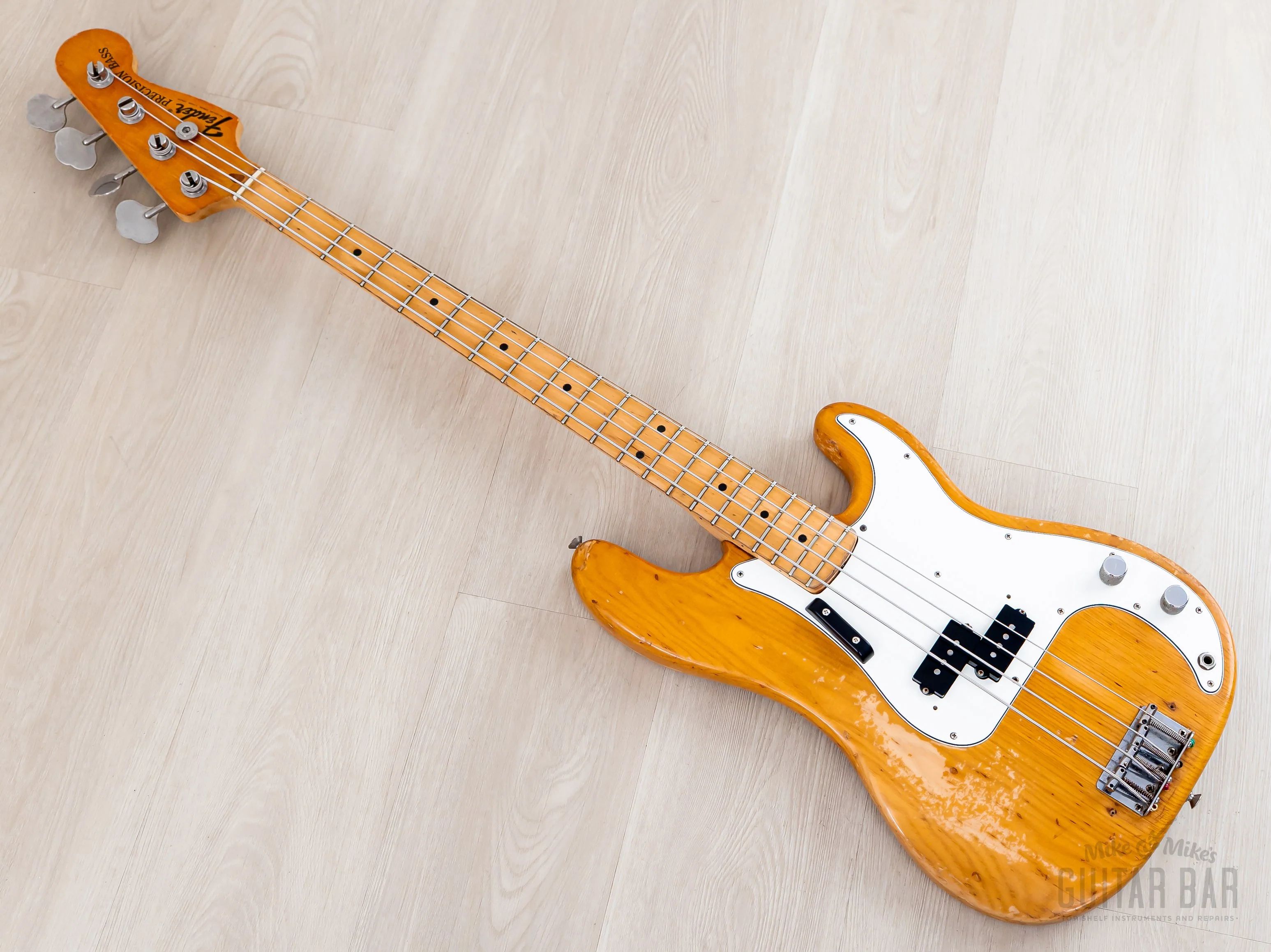 1972 Fender Precision Bass Natural Ash Vintage Bass w/ 1 1/2" Nut Width, Case - Image 12