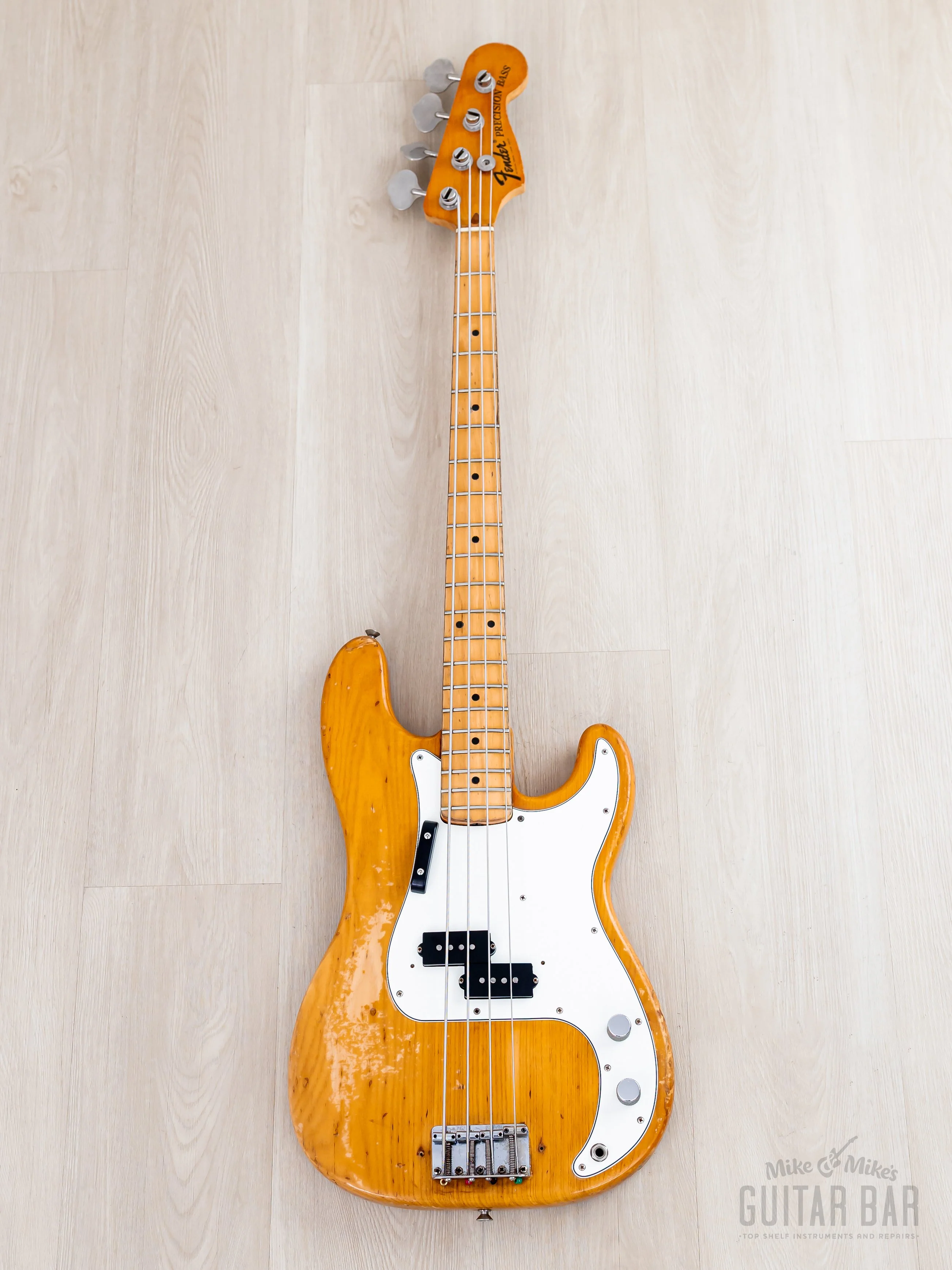 1972 Fender Precision Bass Natural Ash Vintage Bass w/ 1 1/2" Nut Width, Case - Image 2