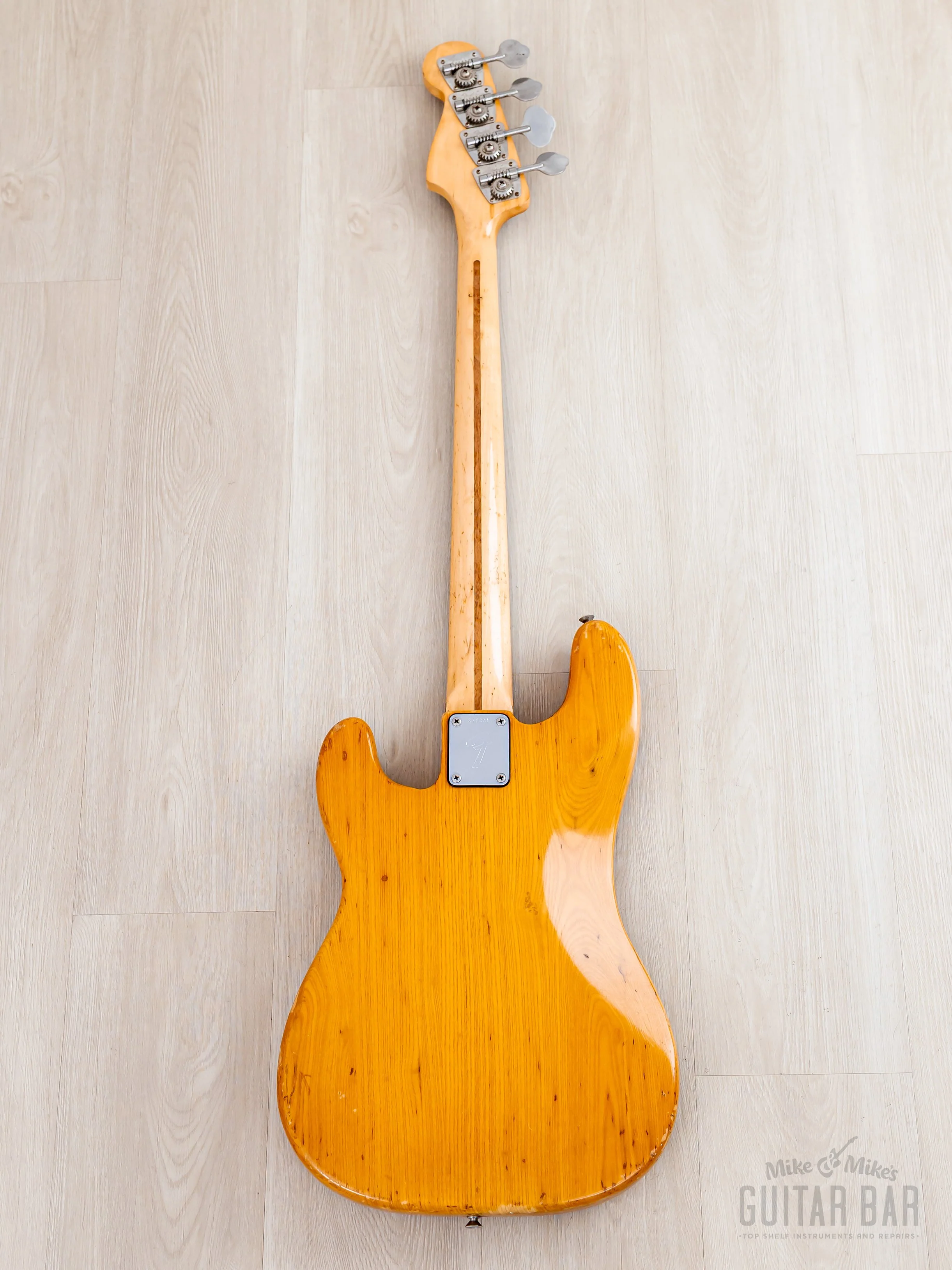 1972 Fender Precision Bass Natural Ash Vintage Bass w/ 1 1/2" Nut Width, Case - Image 3