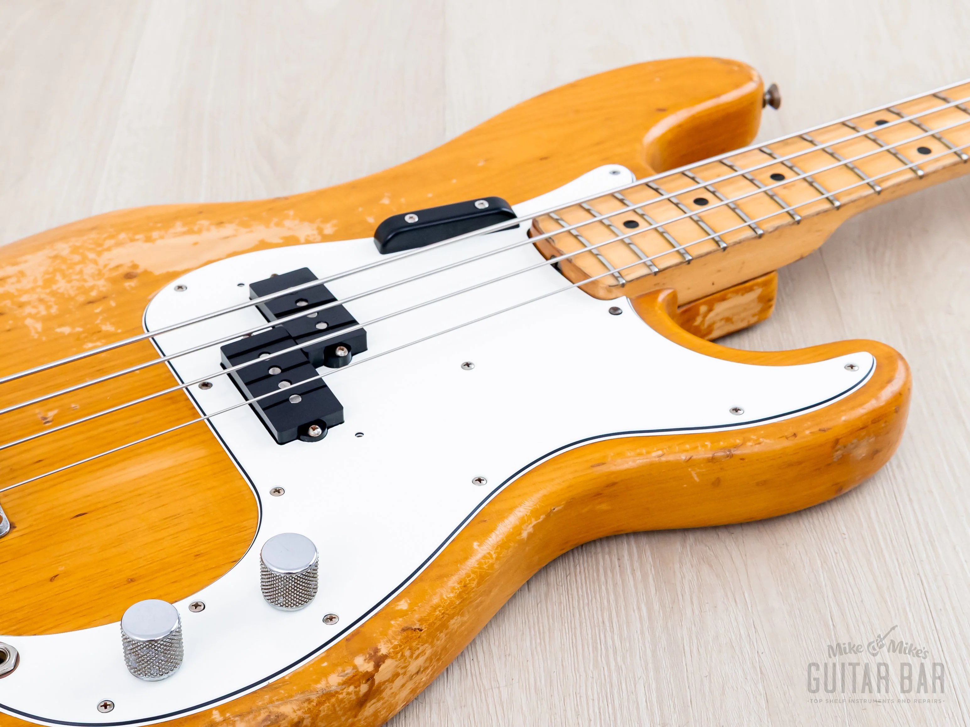 1972 Fender Precision Bass Natural Ash Vintage Bass w/ 1 1/2" Nut Width, Case - Image 6