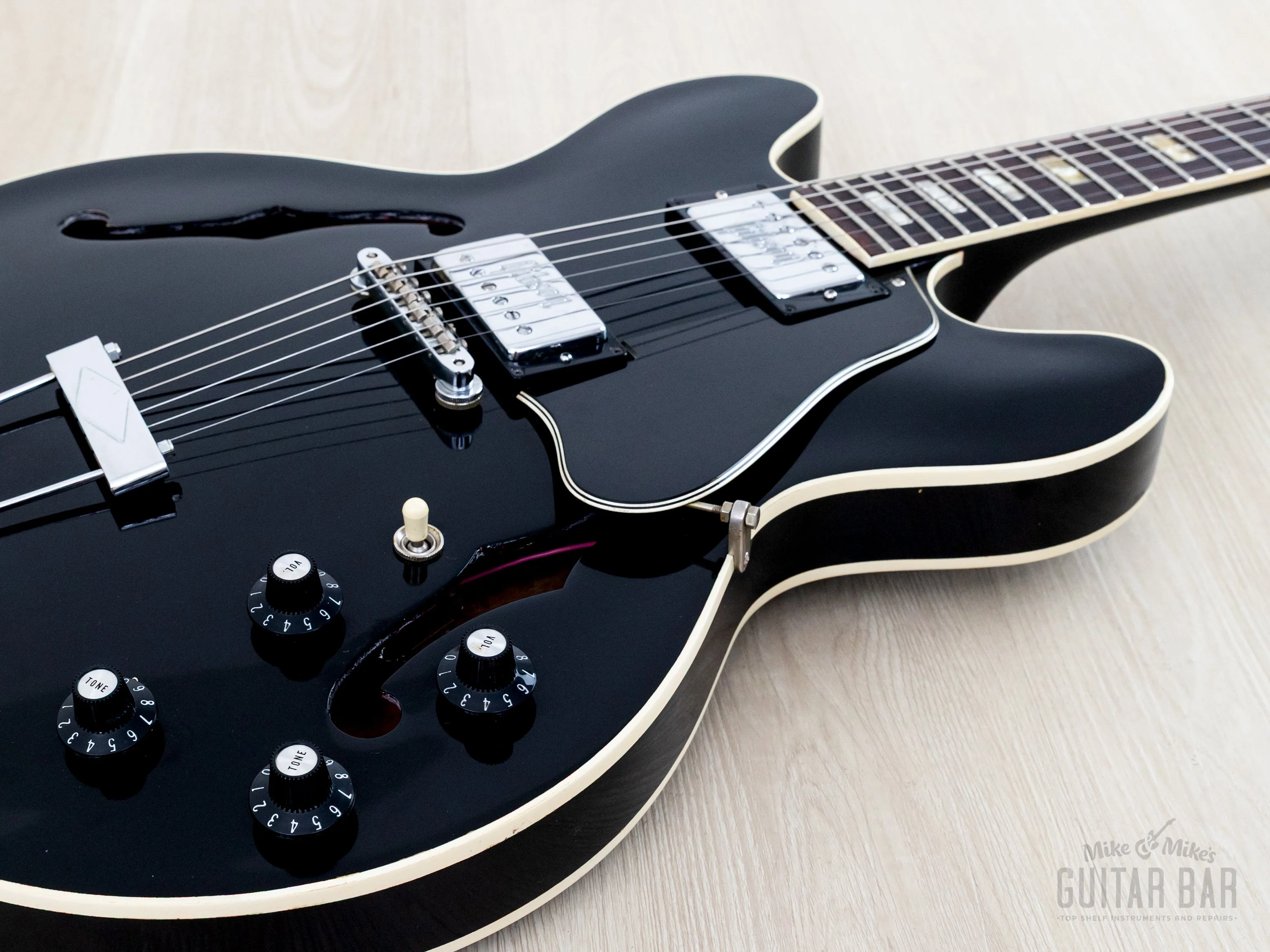 1972 Gibson ES-335 TD Vintage Semi-Hollow Guitar Ebony w/ Embossed T Tops & Case, Gord Miller - Image 7