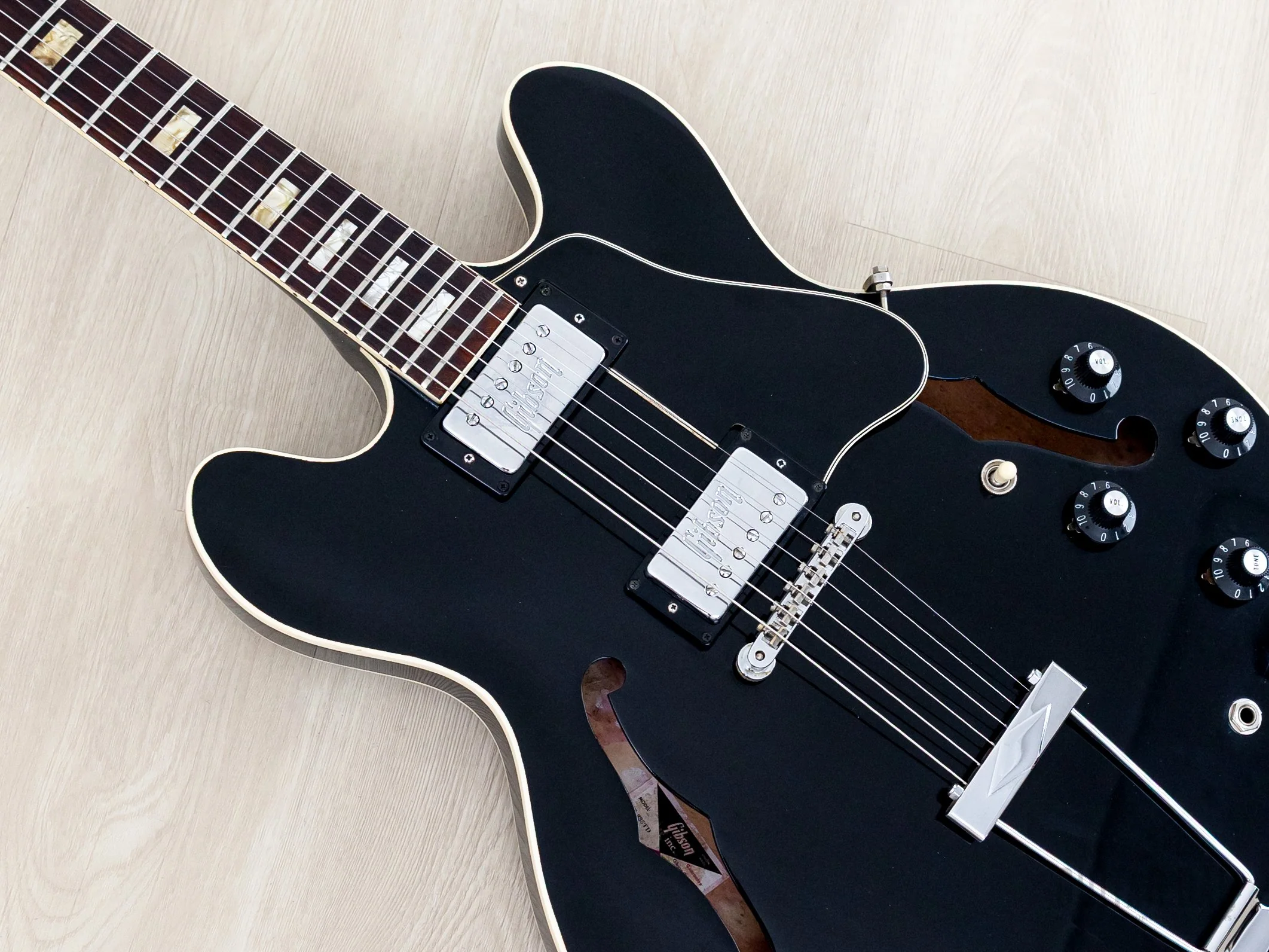1972 Gibson ES-335 TD Vintage Semi-Hollow Guitar Ebony w/ Embossed T Tops & Case, Gord Miller - Image 8