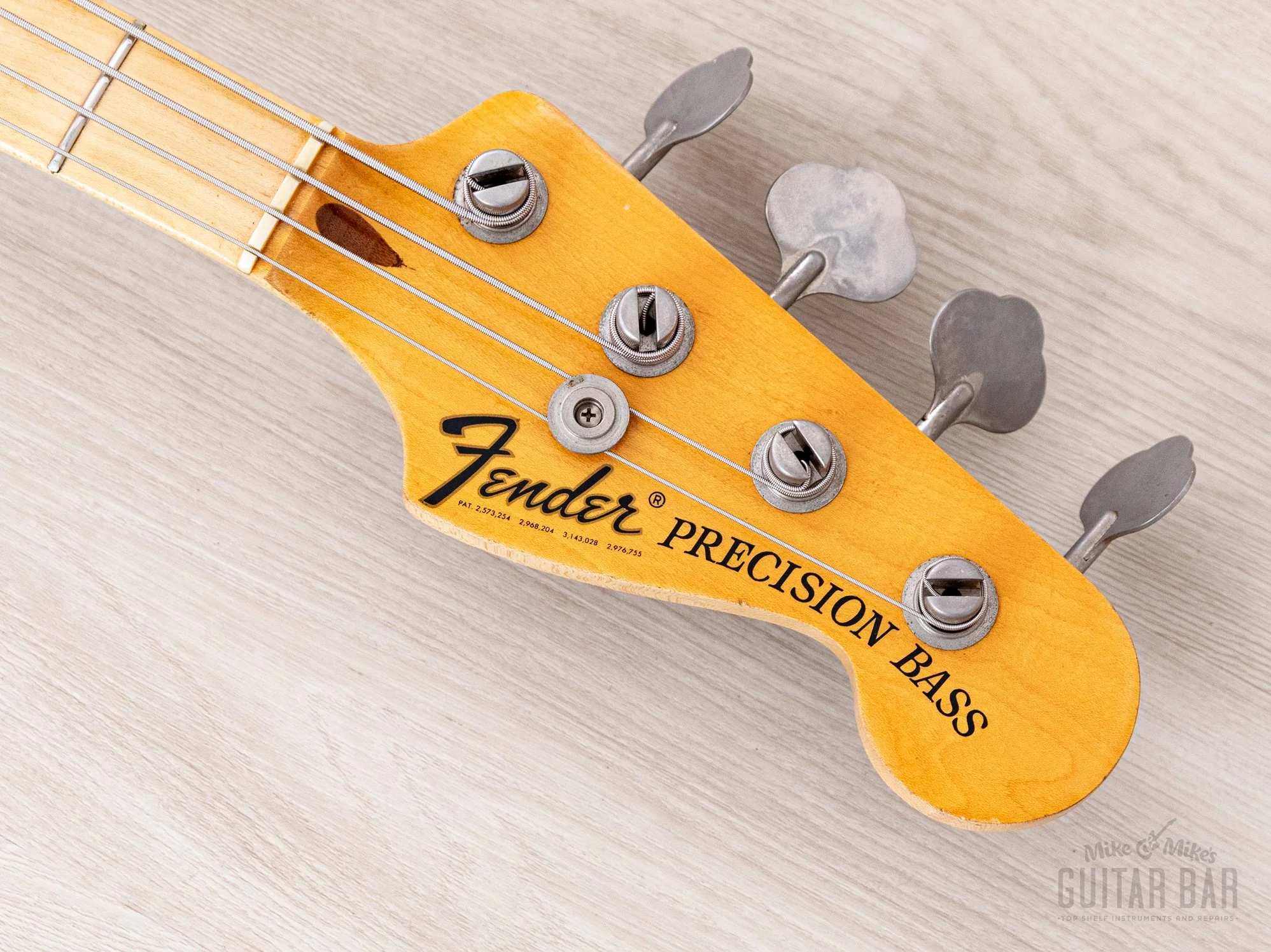 1973 Fender Precision Bass Sunburst Vintage Bass, Lightweight w/ "A" 1 1/2" Nut & Case - Image 4