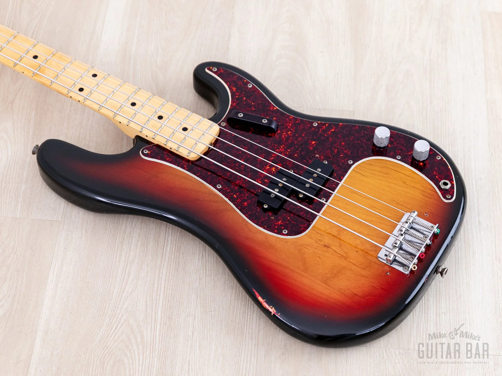 1973 Fender Precision Bass Sunburst Vintage Bass, Lightweight w/ "A" 1 1/2" Nut & Case - Image 8