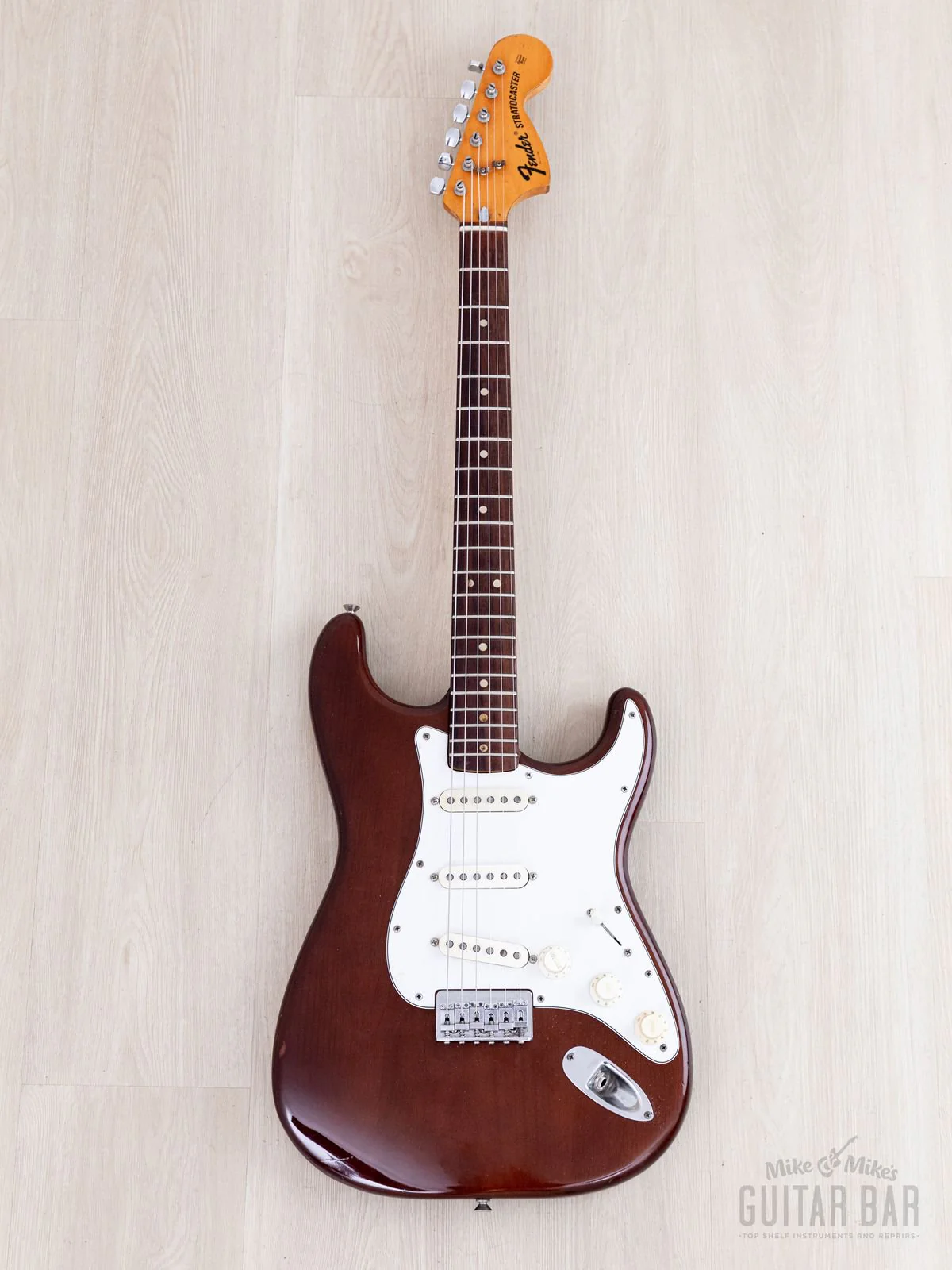 1973 Fender Stratocaster Hardtail Vintage Guitar Mocha w/ Case - Image 2