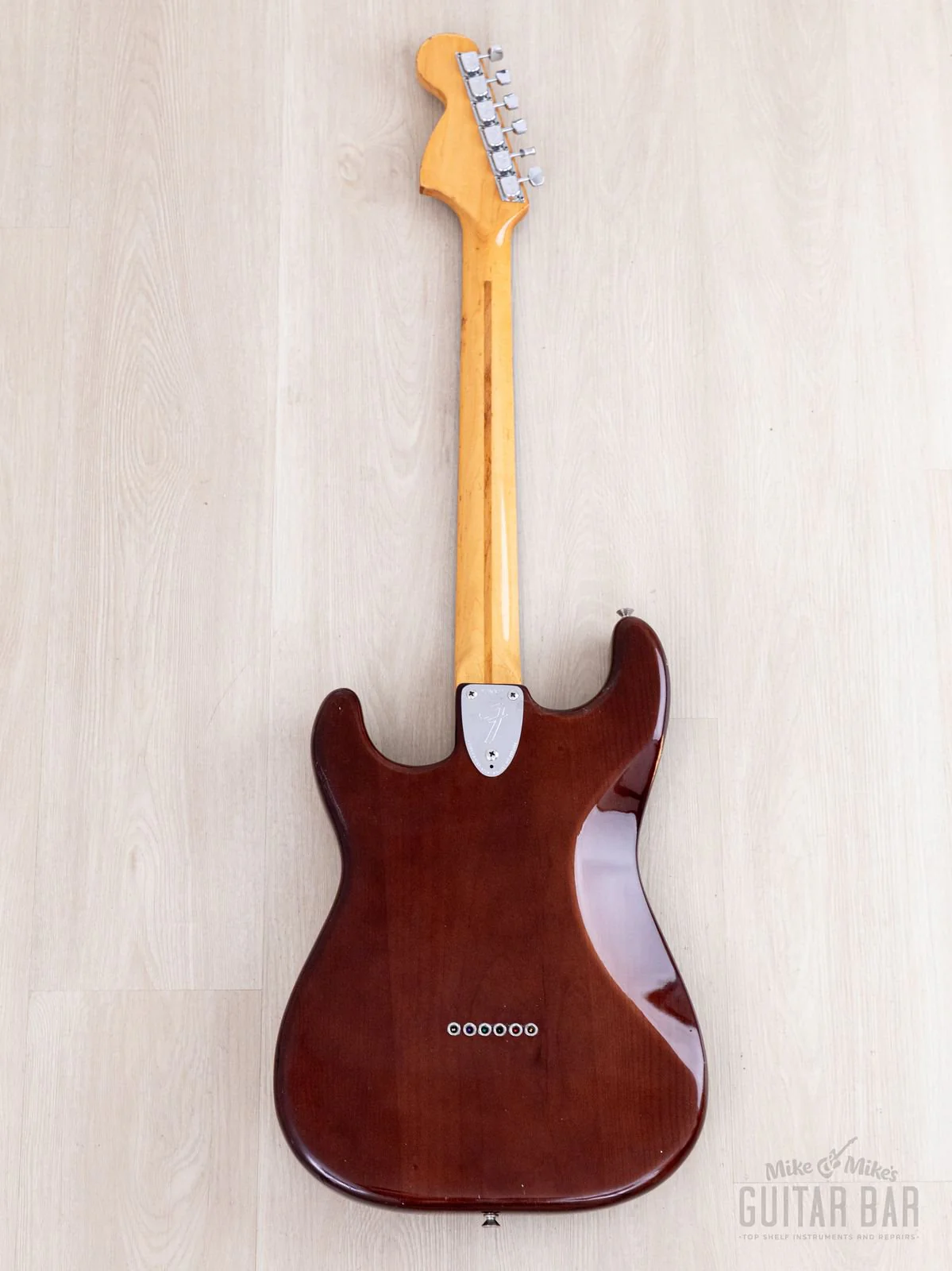 1973 Fender Stratocaster Hardtail Vintage Guitar Mocha w/ Case - Image 3