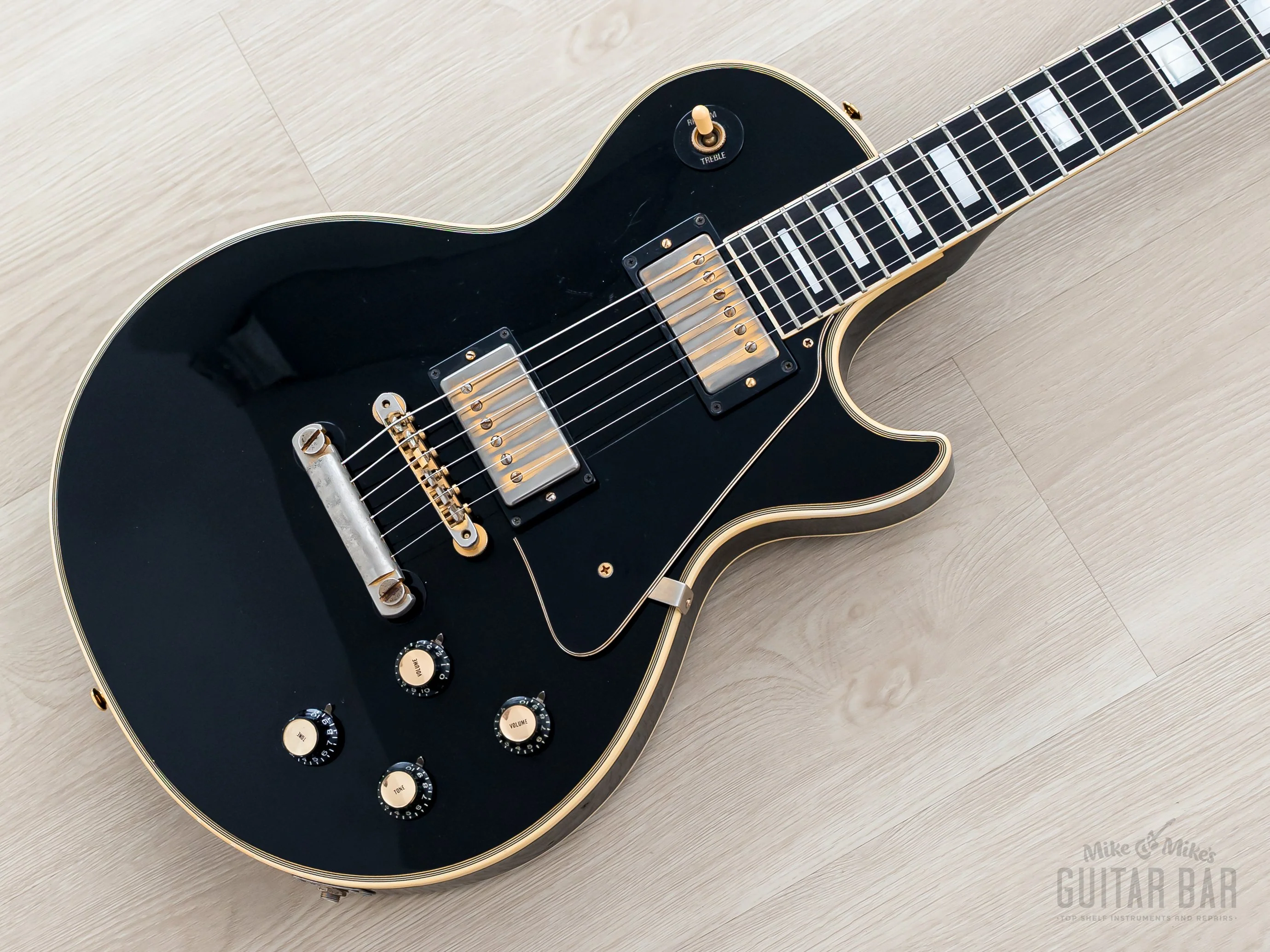 1973 Gibson Les Paul Custom Black Beauty Vintage Guitar w/ T Tops, Case