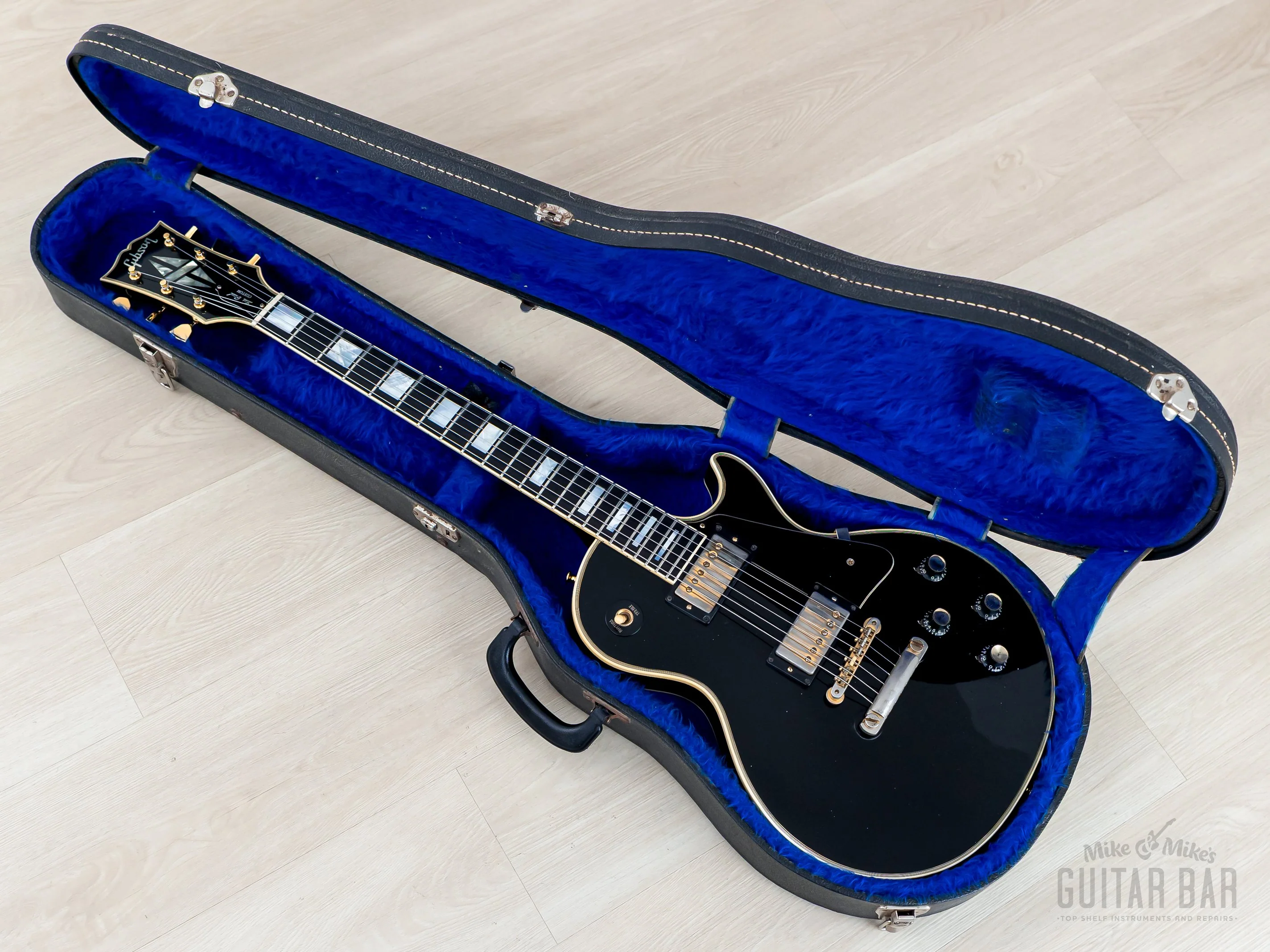 1973 Gibson Les Paul Custom Black Beauty Vintage Guitar w/ T Tops, Case - Image 21
