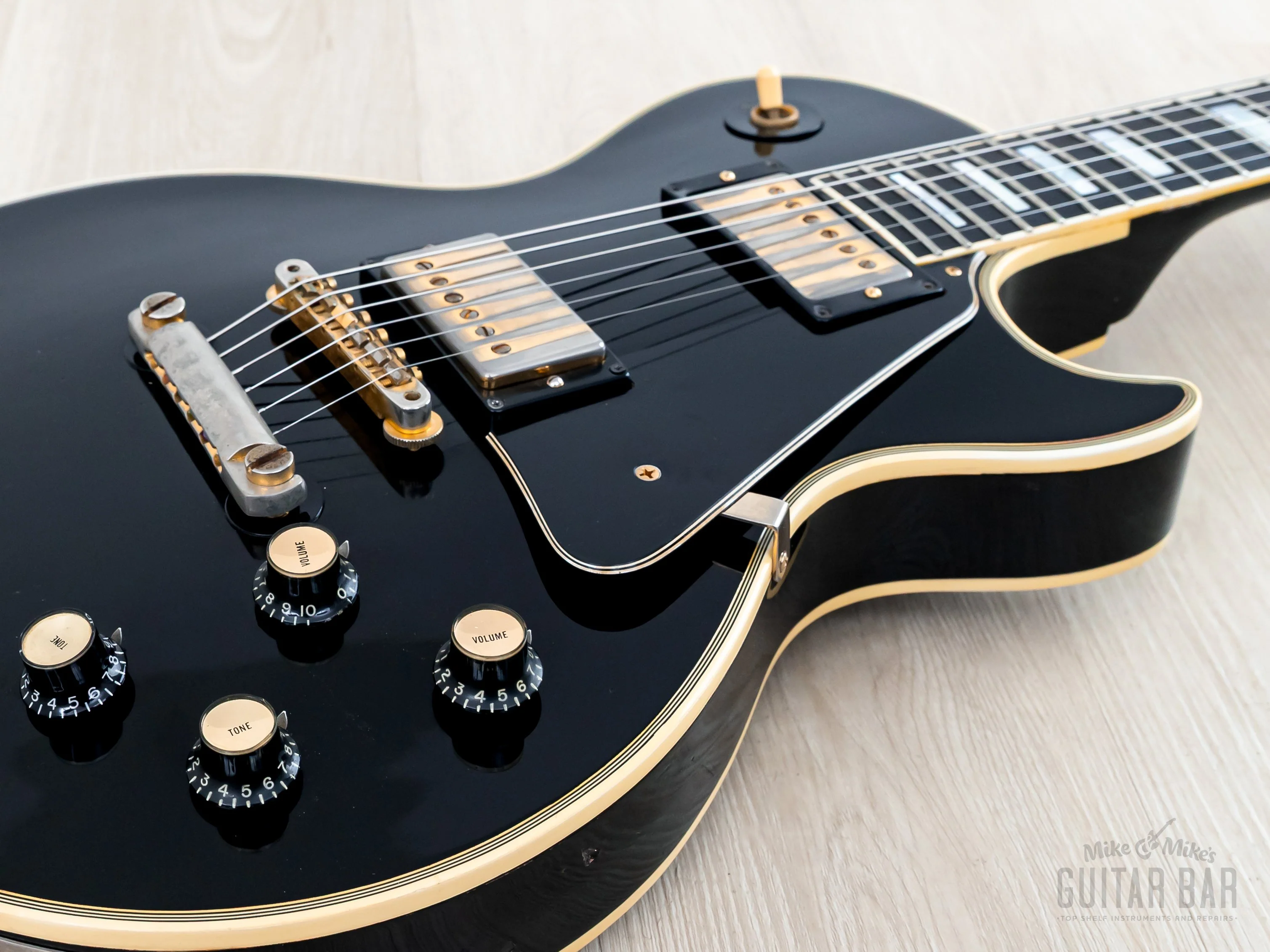 1973 Gibson Les Paul Custom Black Beauty Vintage Guitar w/ T Tops, Case - Image 6
