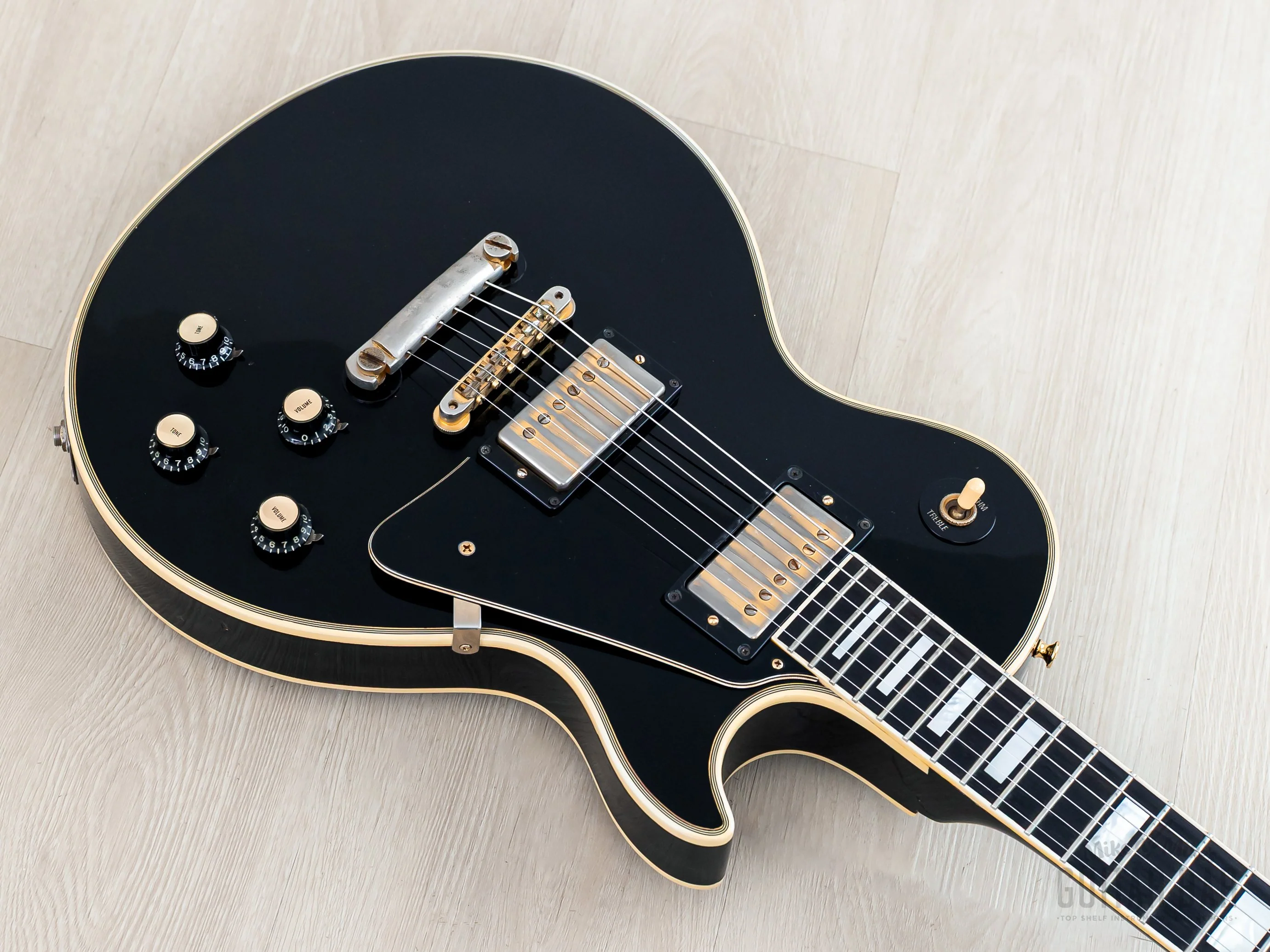 1973 Gibson Les Paul Custom Black Beauty Vintage Guitar w/ T Tops, Case - Image 8
